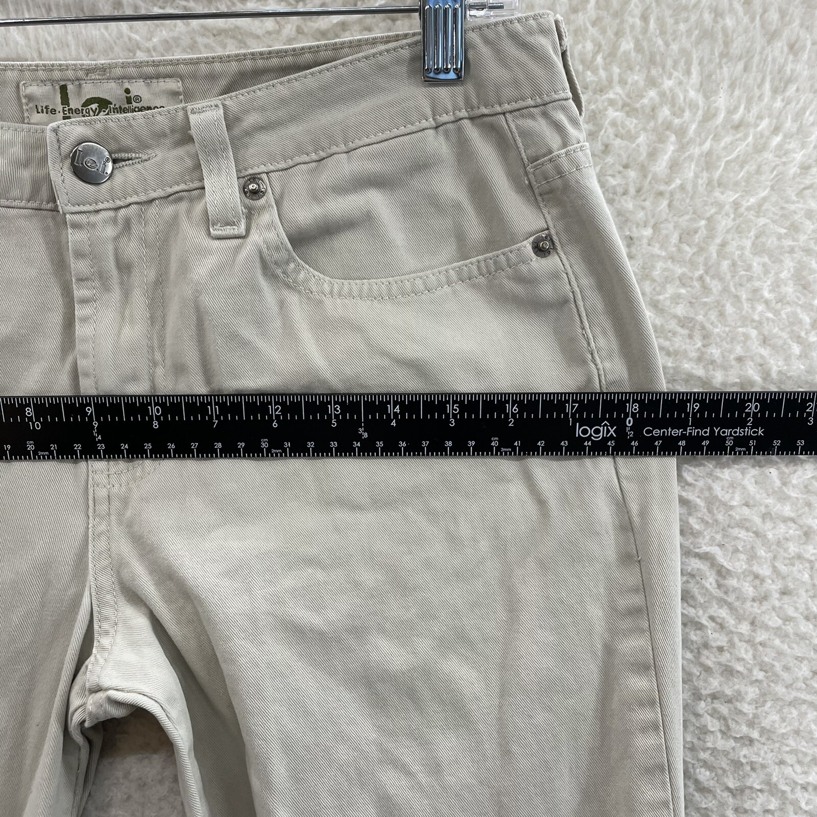 Y2K Vintage Lei Pants Jeans 10 12 29 30 Khaki Tan Beige Mid Rise Bootcut Flare