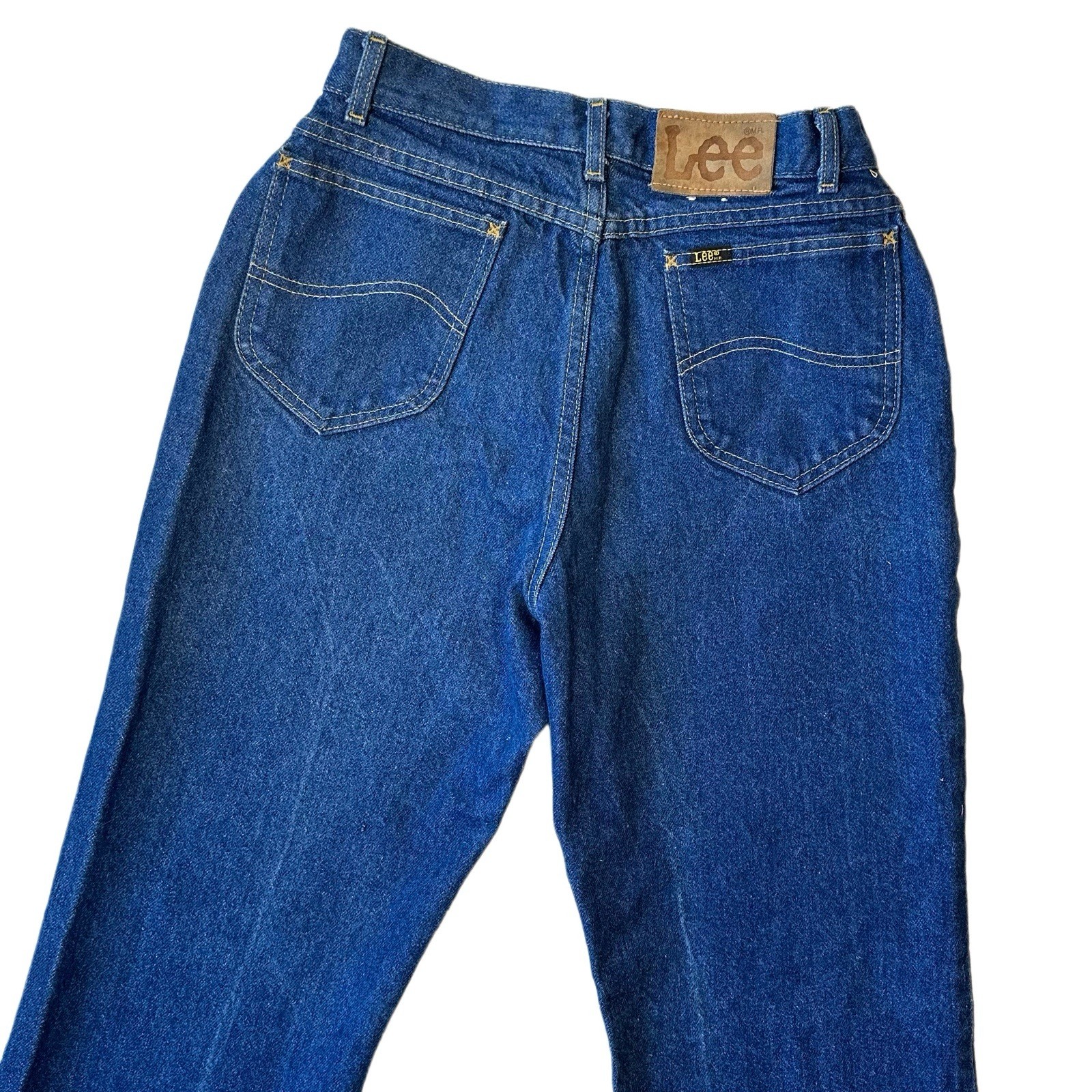 Vtg 70s Lee Riders Sanforized Union Made USA Jeans Womens 12 29×32 Denim Taper
