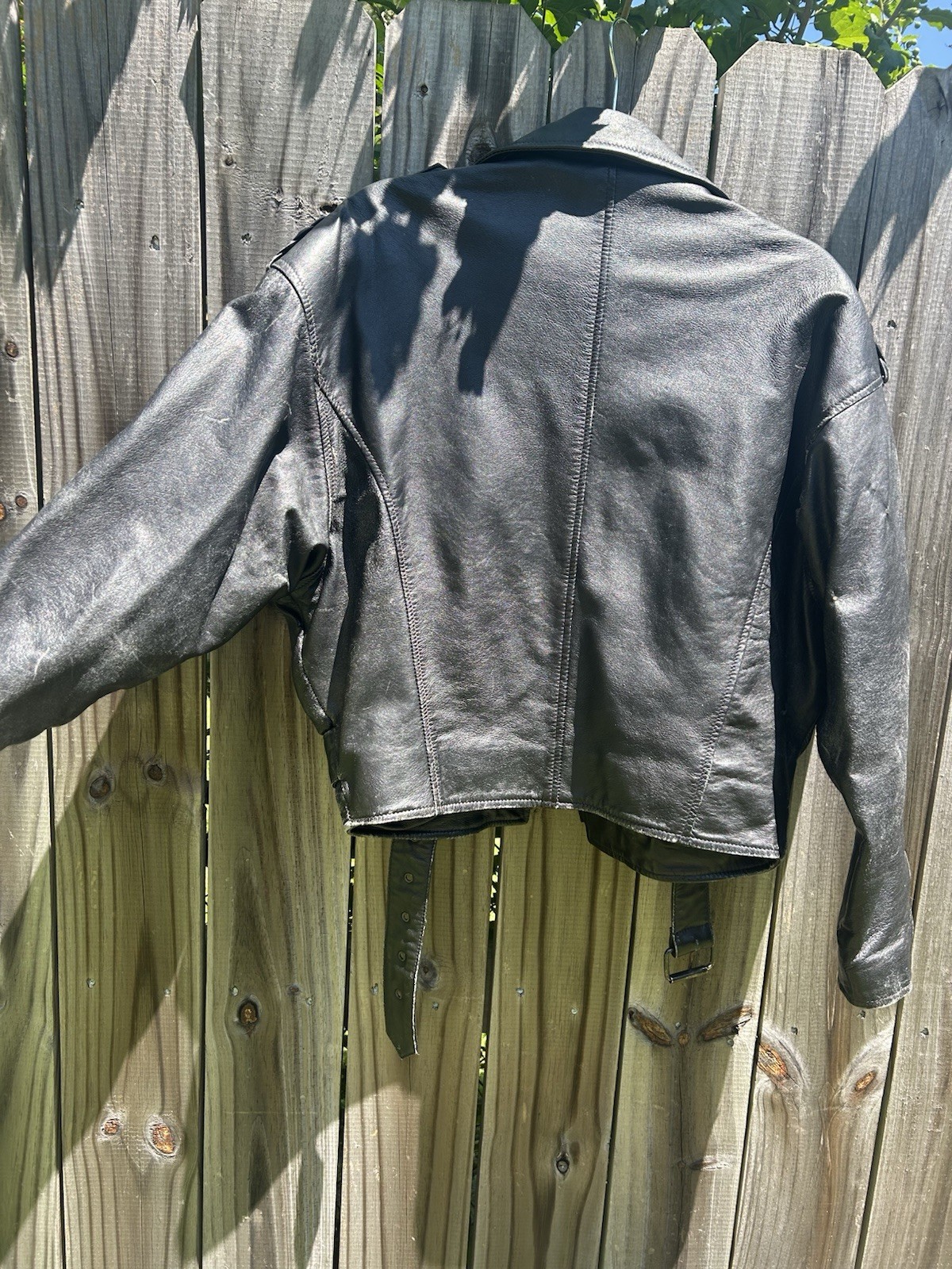 Vintage Genuine Leather Moto Jacket