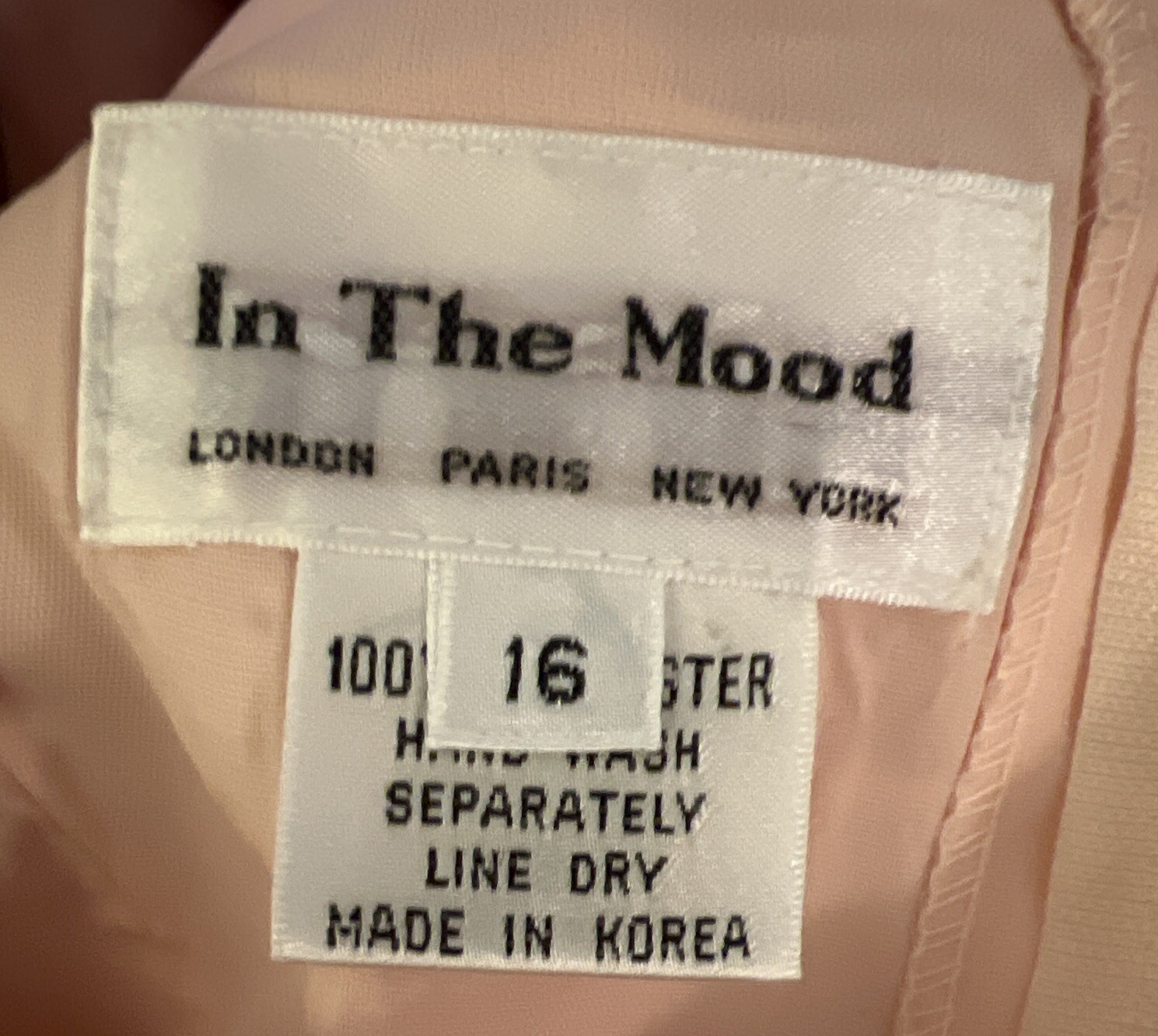 In the Mood Vintage Pink Peach dress And Jacket With White Lace Sz. 16