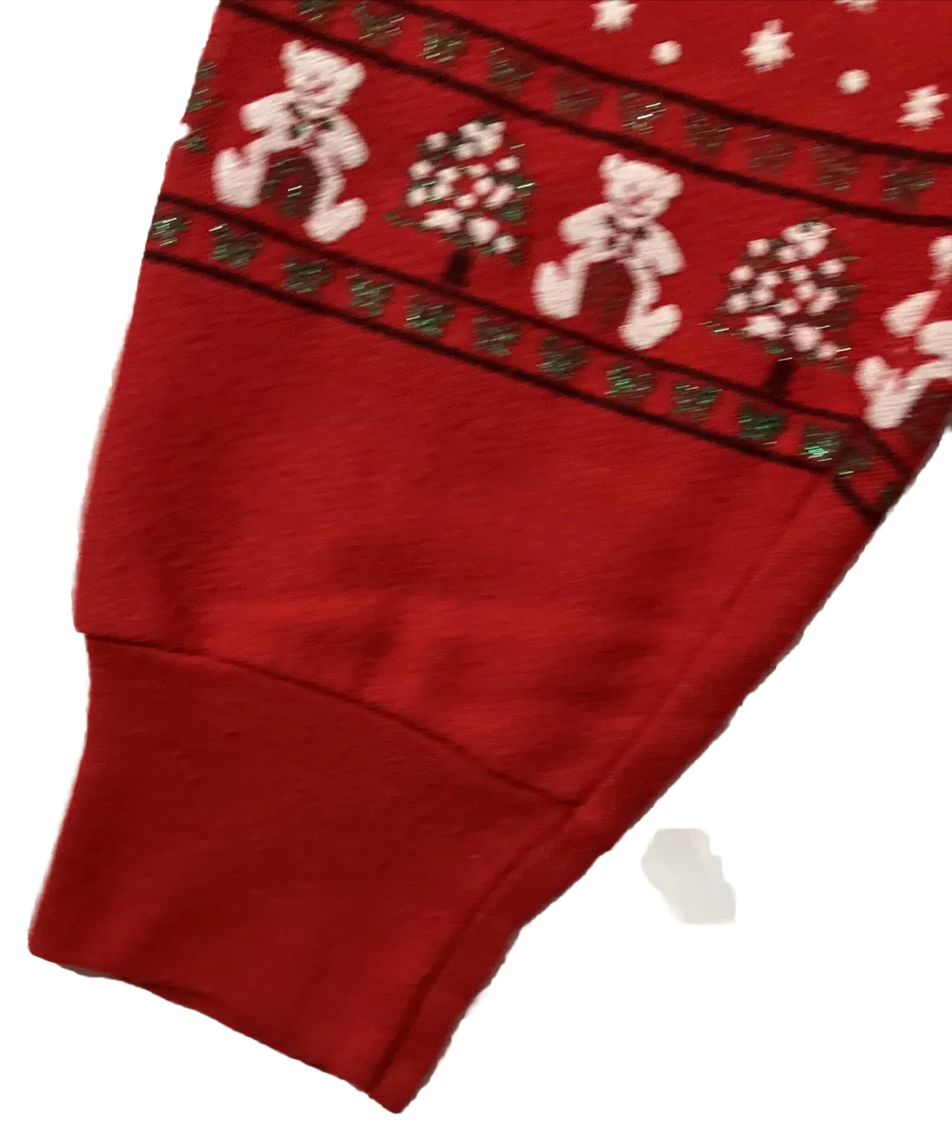 Vintage Sky Lite 80s Red Teddy Bear Christmas Crewneck Sweater Glitter Size M