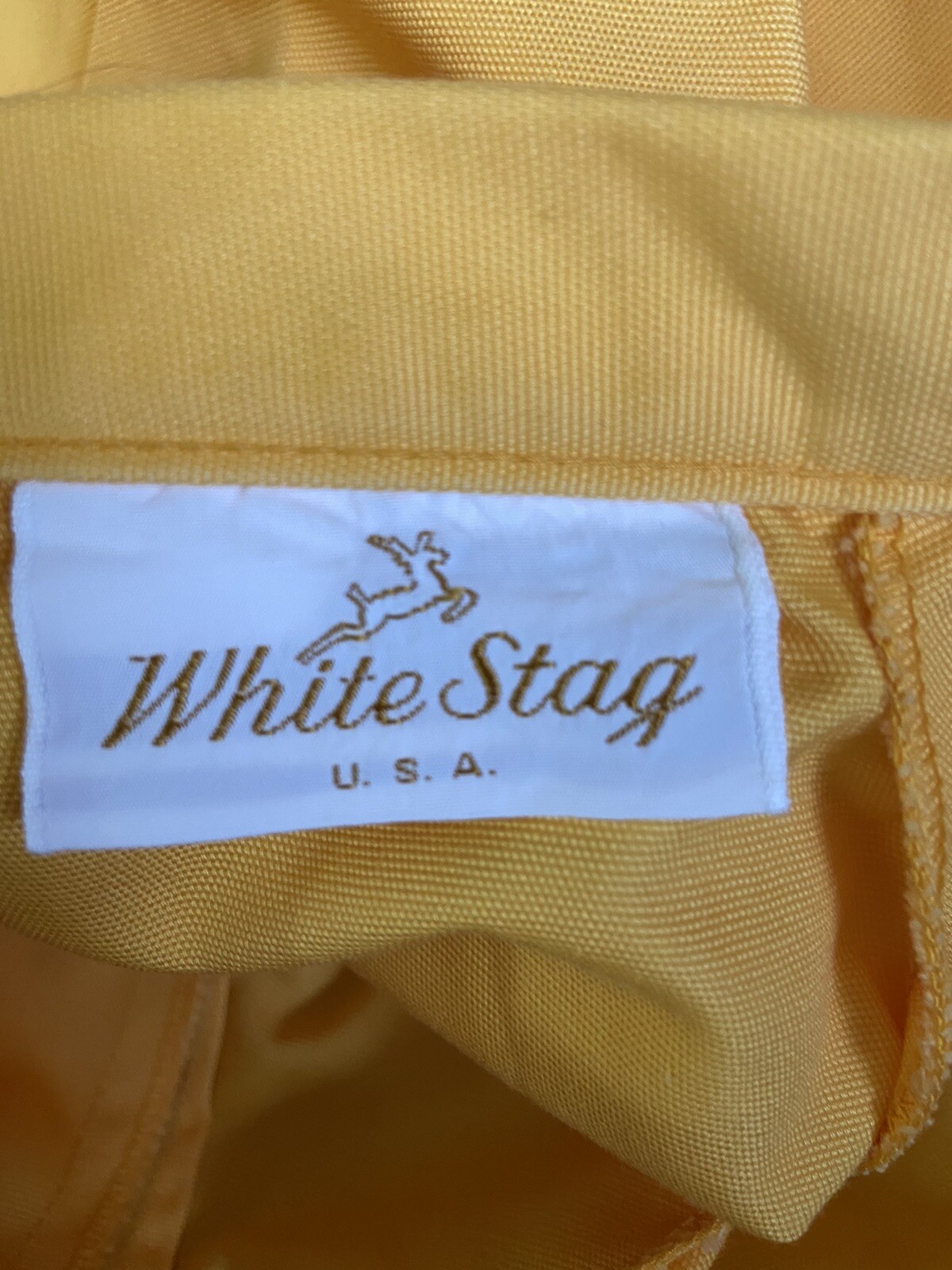 Vintage 60s Womens Yellow White Stag Capris cropped Bermuda EUC High Waisted