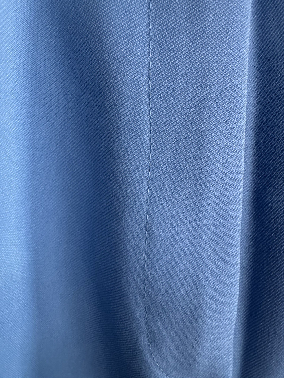 Vintage 1970’s Baby Blue Polyester Pants Flat Front Wide Leg High Rise