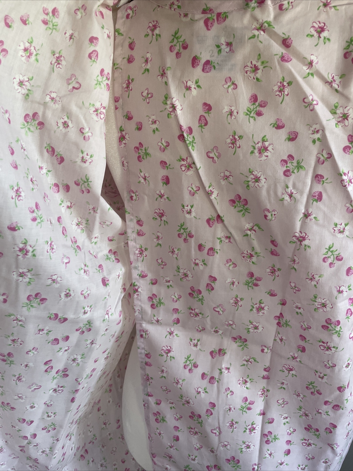 NWT Lady Lindsay Women’s Small Floral Hospital Gown Snap Open Back Dress Pink 2