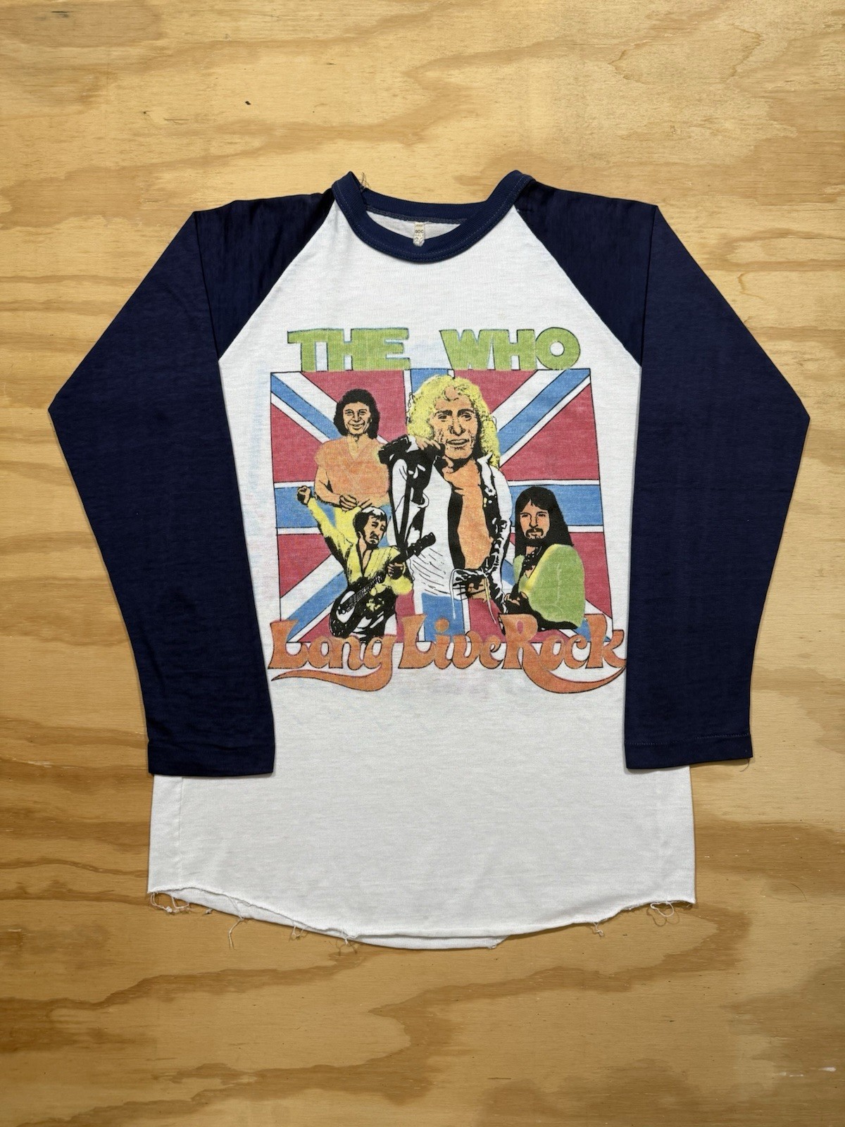 Vintage 70s 80s The Who Raglan Shirt Long Live Rock Tour Band Concert L