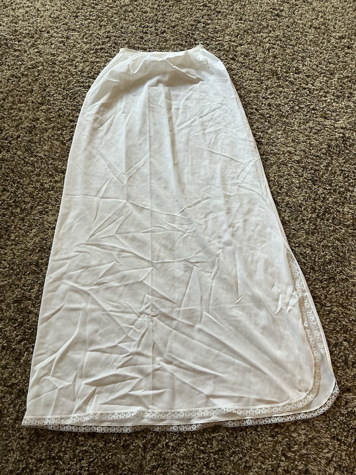 Vintage Stoneswear Full Length Half Slip Size Small White
