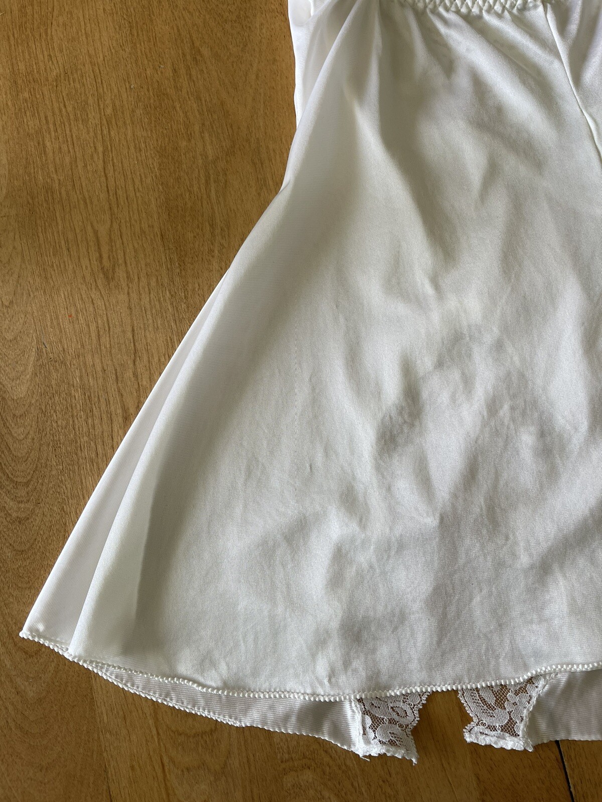 Vintage Darling Lingerie Semi Sheer Nylon Lace Slip Dress Size S Cottagecore