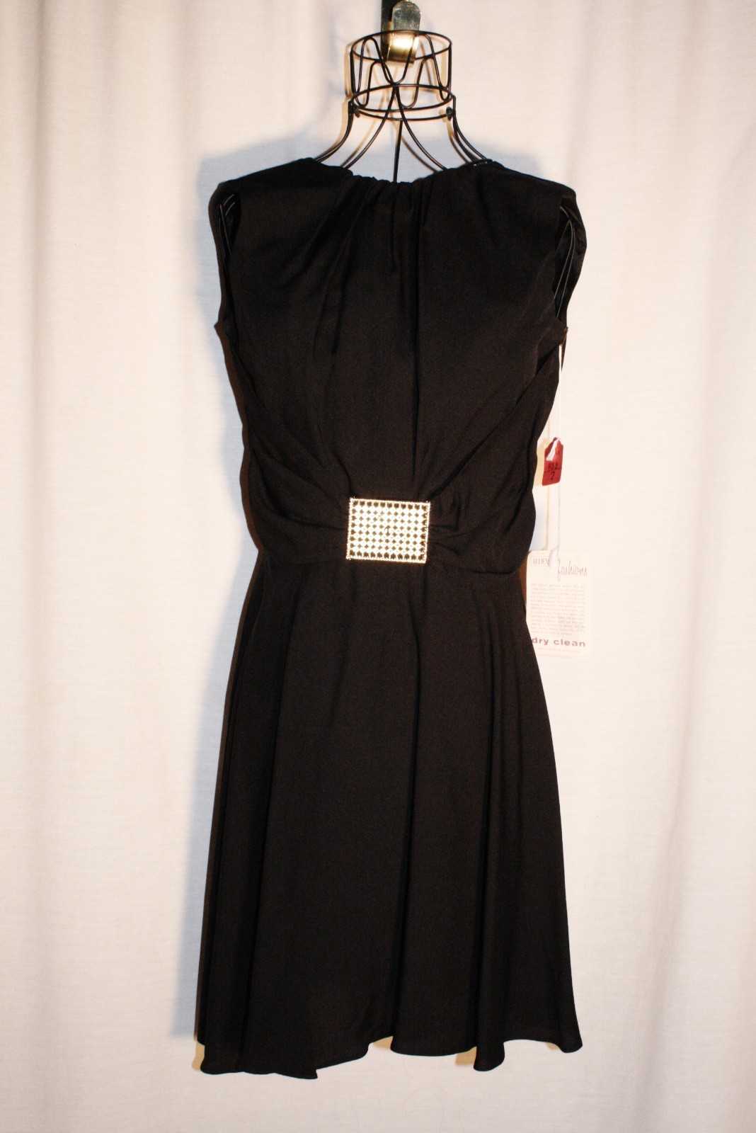 Vintage Aldens Fashions Little Black Dress Size 7 XS with Tag Hepburn Style