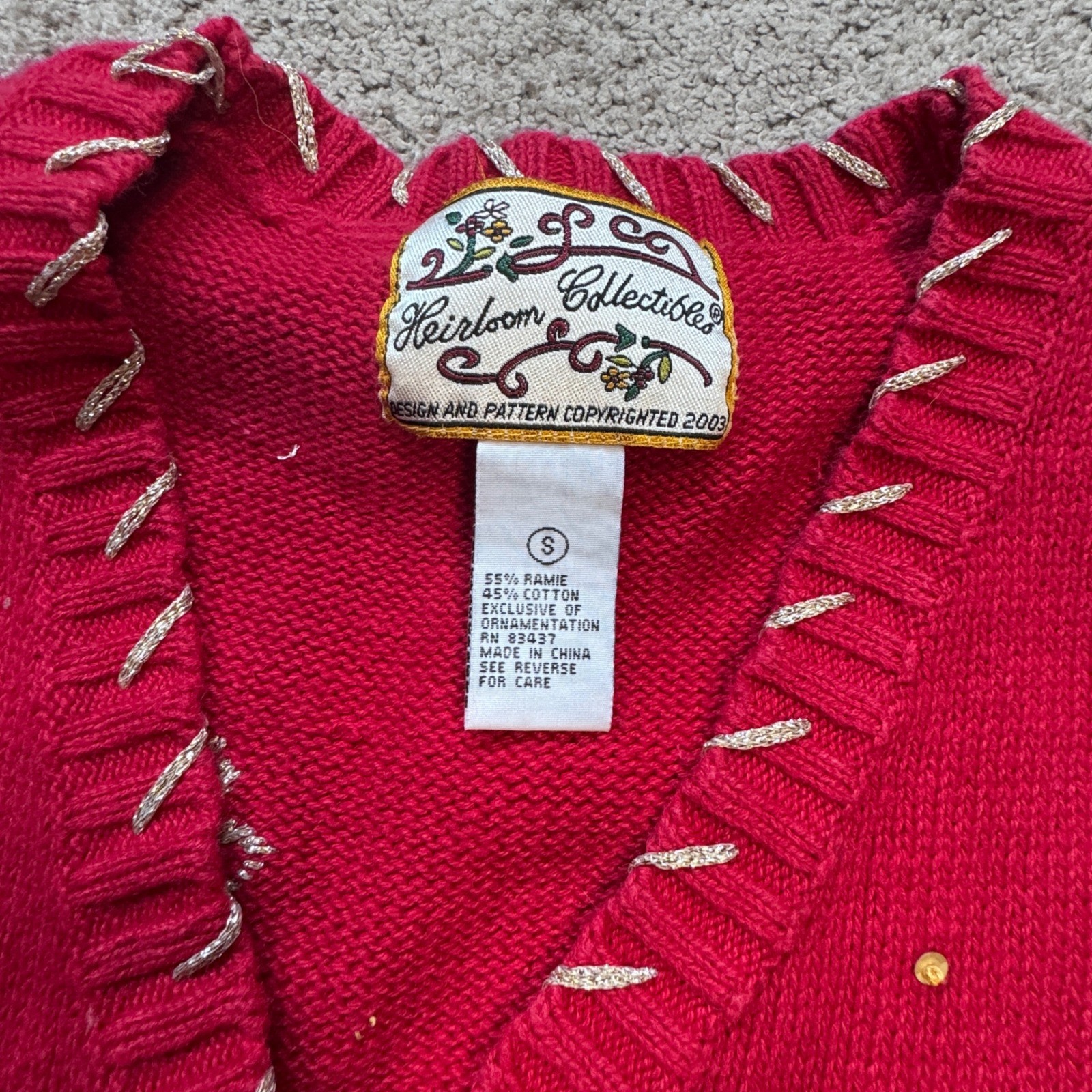 Vintage Heirloom Collectibles Women’s Small Christmas Sweater Vest Presents