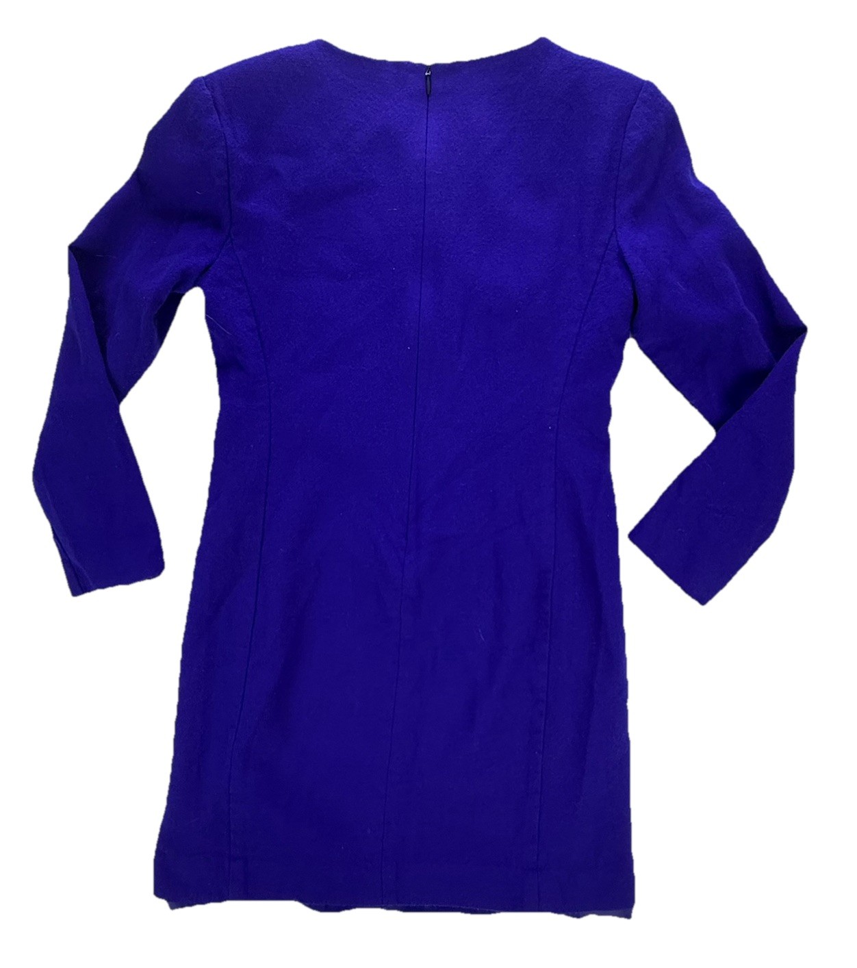 Vintage 80s JG Hook Royal Blue Woop Longsleeve Mini Cocktail Dress Size 8P