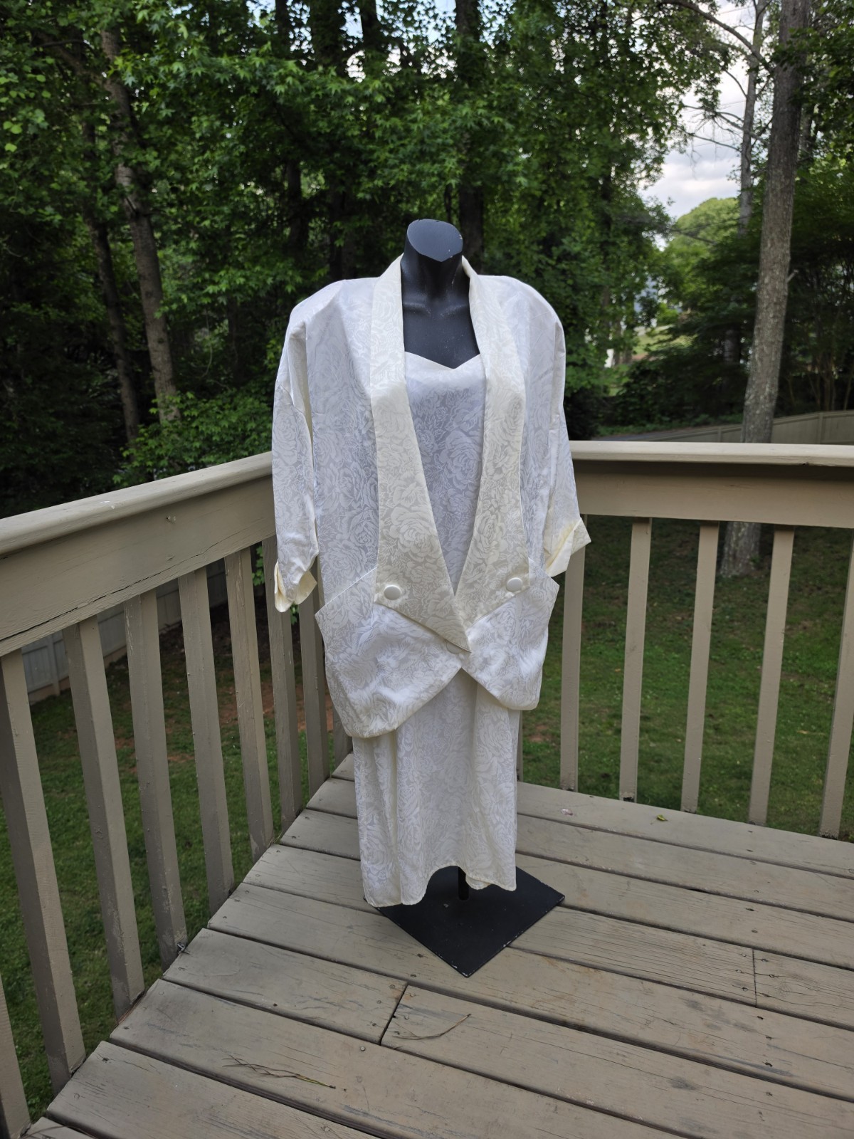Vintage 1980s Diamonds Run Wayne Diamond Dress with Oversized Suit Jacket