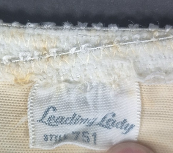 Vintage Beige White Leading Lady Style 751 Control Lace Girdle Pin Up Garters