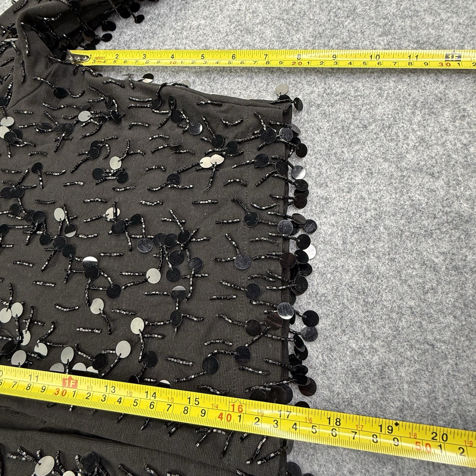 Vintage Vivienne Tam East Wind Code 80s 90s Black Beaded Sequin Bolero Jacket 1