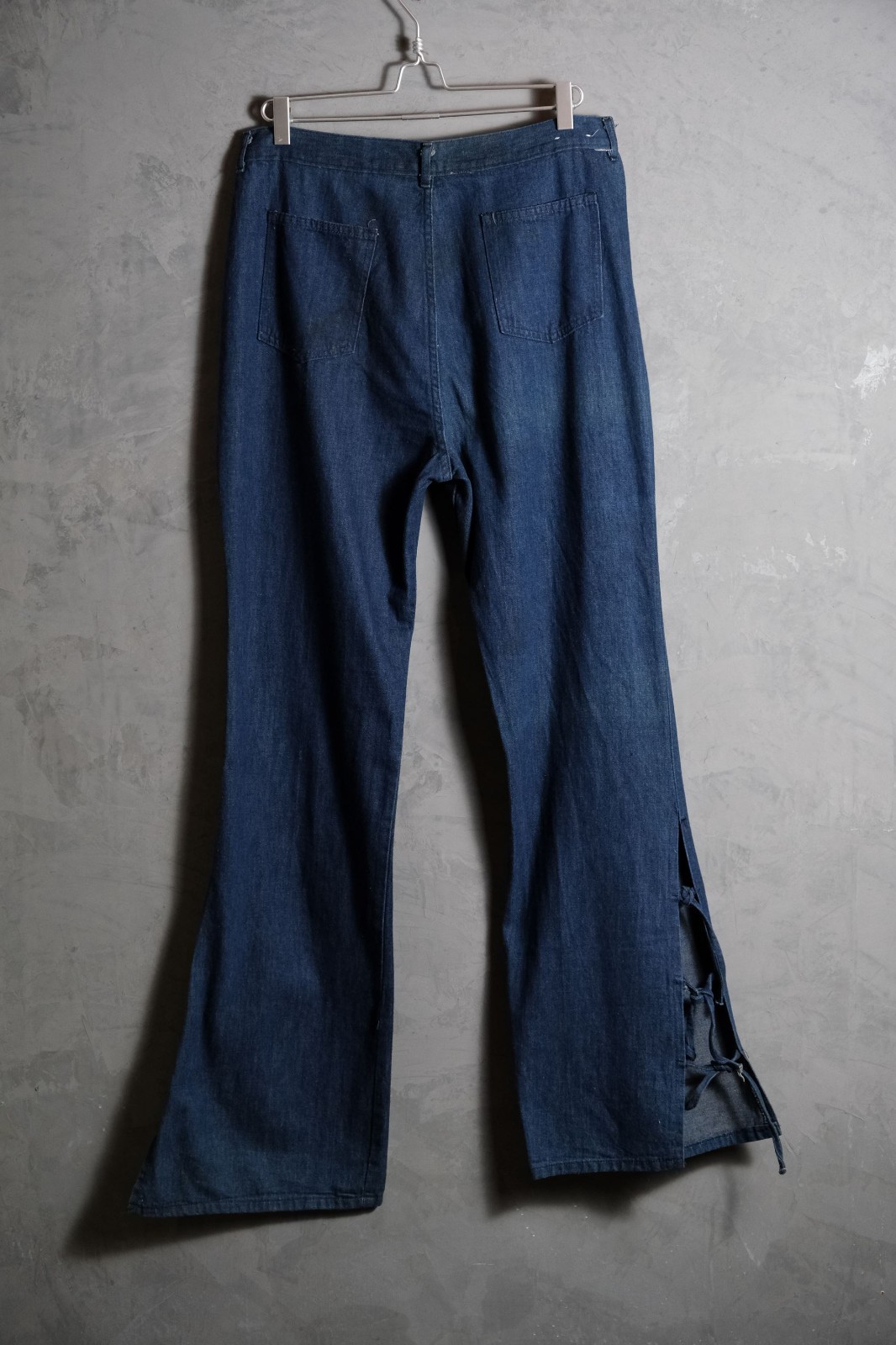 1970’s Vintage Denim Lace Up Bottom Jeans 42 Talon zipper
