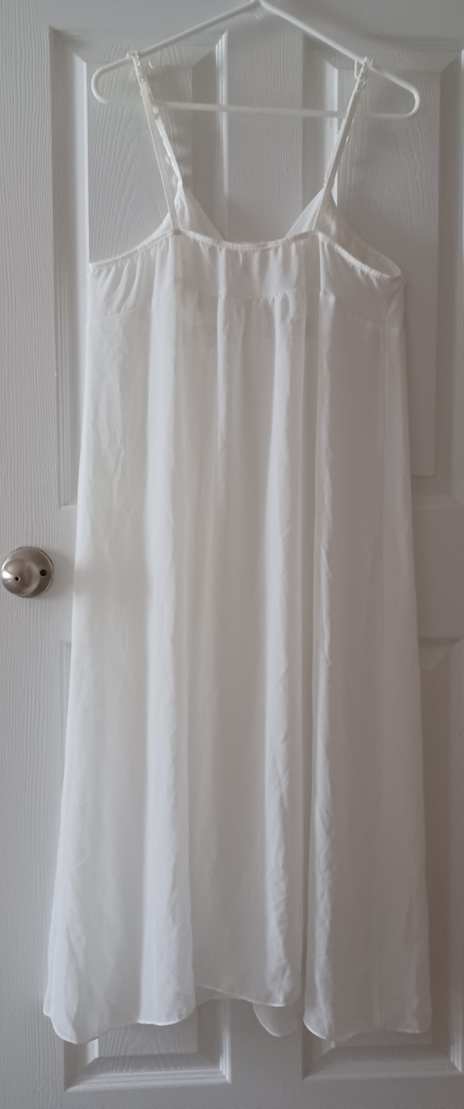 Blossom Intimates White Chiffon Nightgown Large Empire Waist Bridal Semi-Sheer