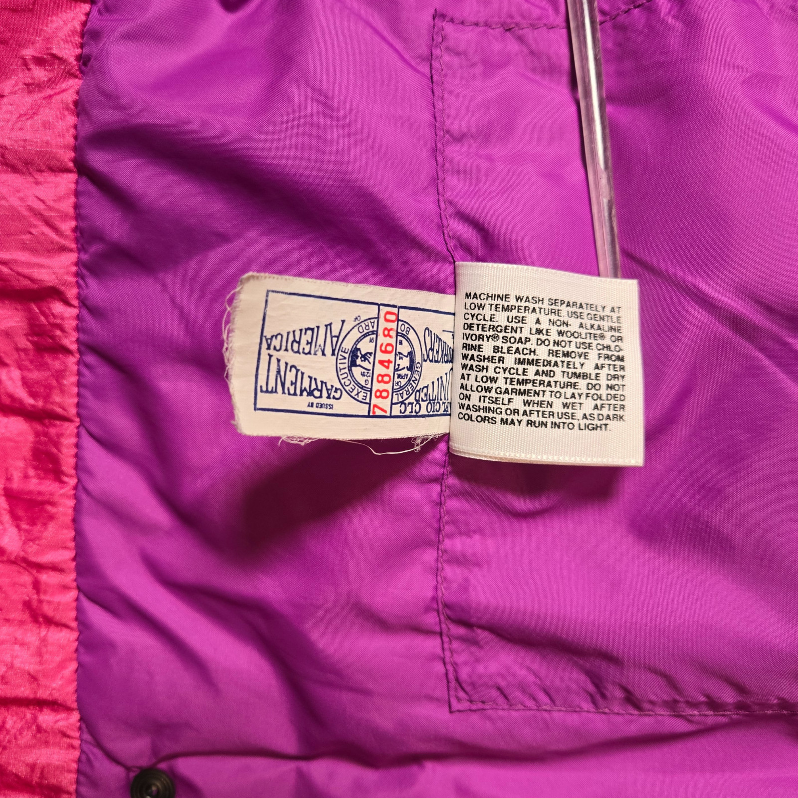 Vintage 1980s ROFFE Ladies STARGAZER 1989 Pink Geometric Ski Jacket – SZ 14