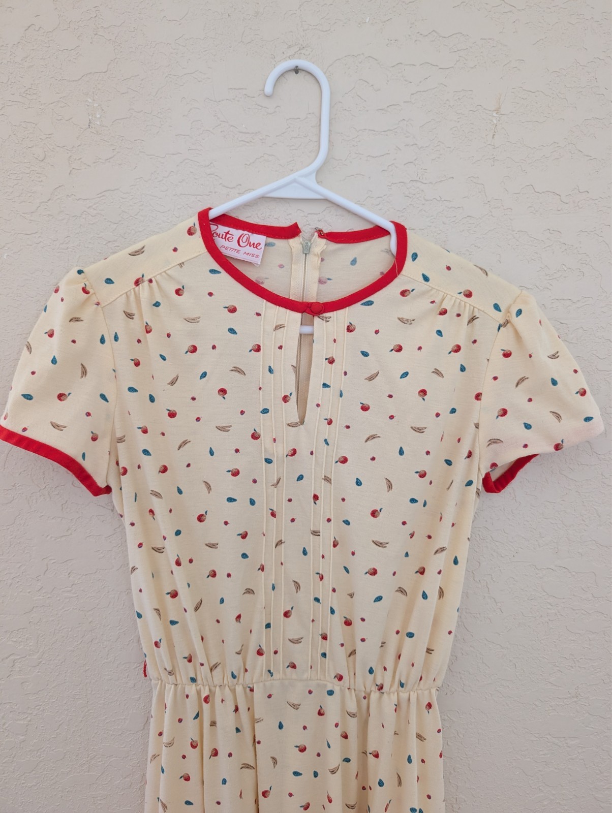 Vintage Route One Petite Miss Vegetable Banana Tomato Dress 50s 60s