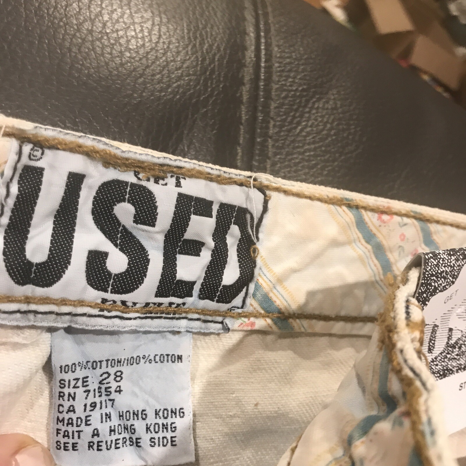VTG 80s GET USED BY ELIE TAHARI ACID WASH WOMAN DENIM JEANS 28 HONG KONG NIP NOS
