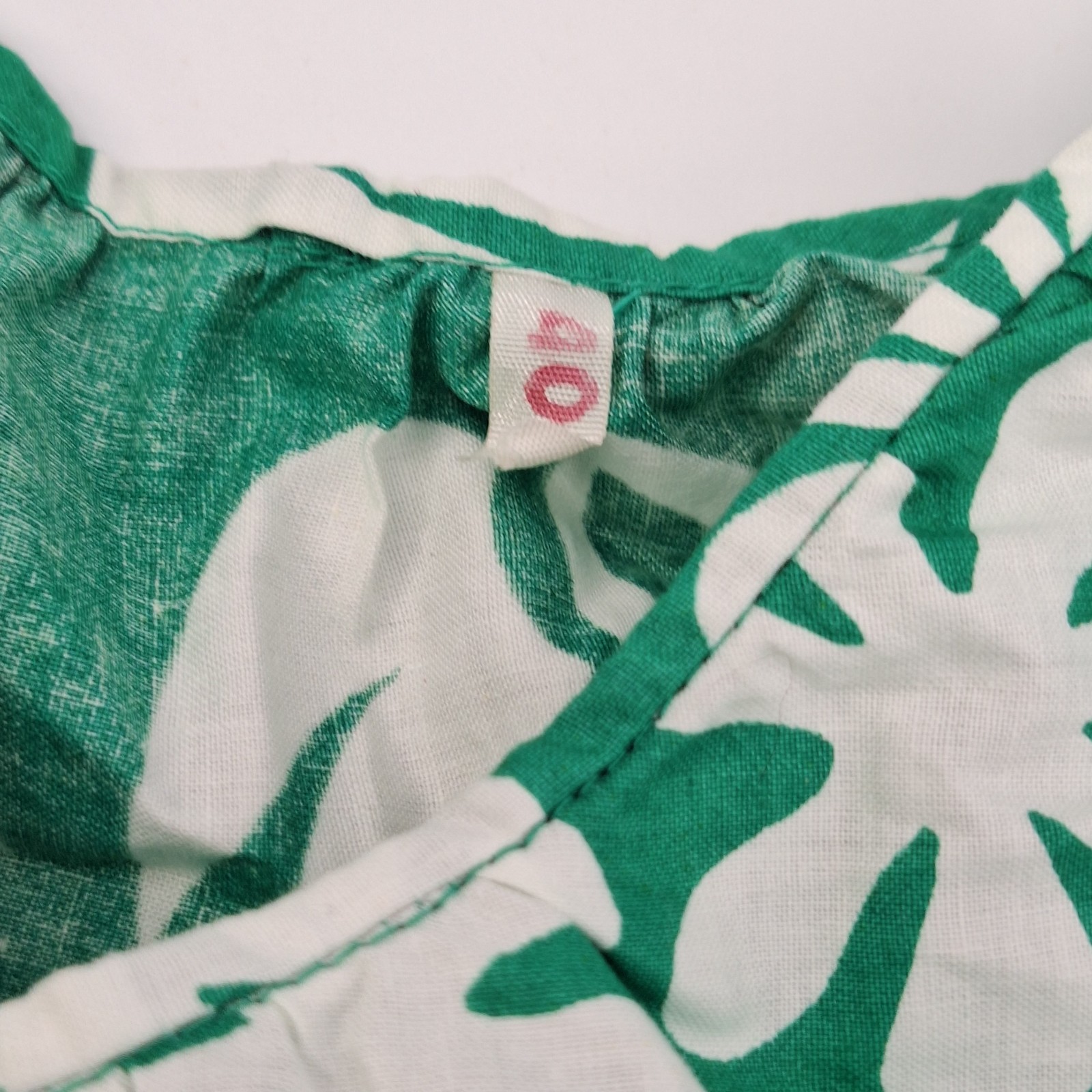 Vtg Green Bikini Retro 3 Pc Set Bathing Suit Mid Century Swimsuit Tropical