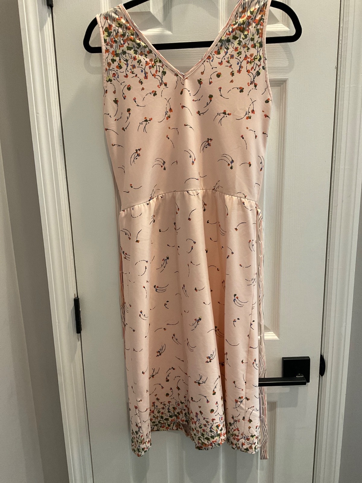 Vintage Robby dress by Mr George peach/ pink hue with flowers midi