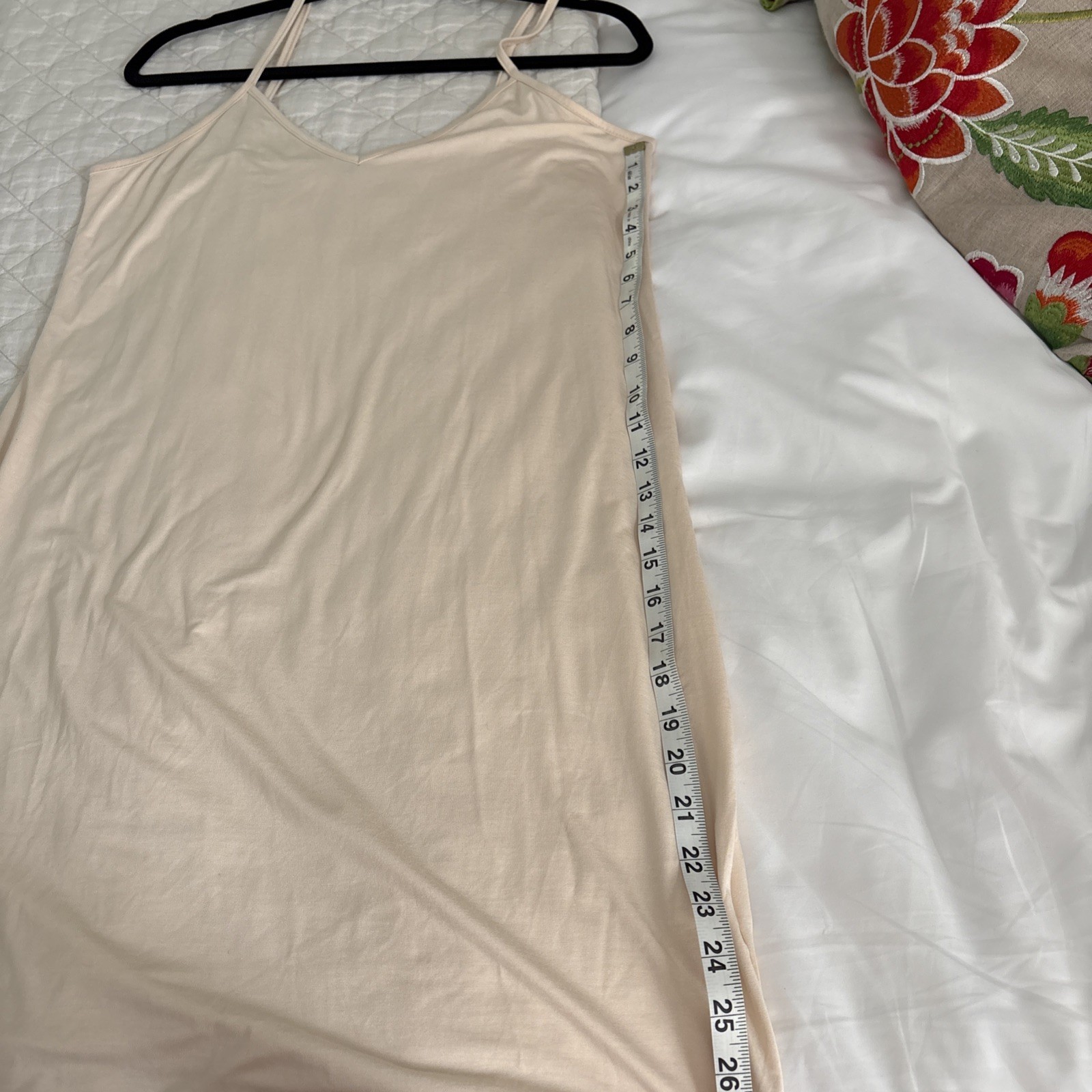Cream Knit Slip W/ Adjustable Strap Size Lg