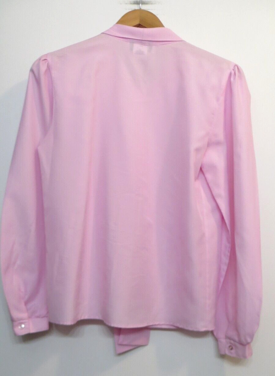 Vintage Lucky Winner Shirt Womens 10 Light Pink Button Up Lightweight Business