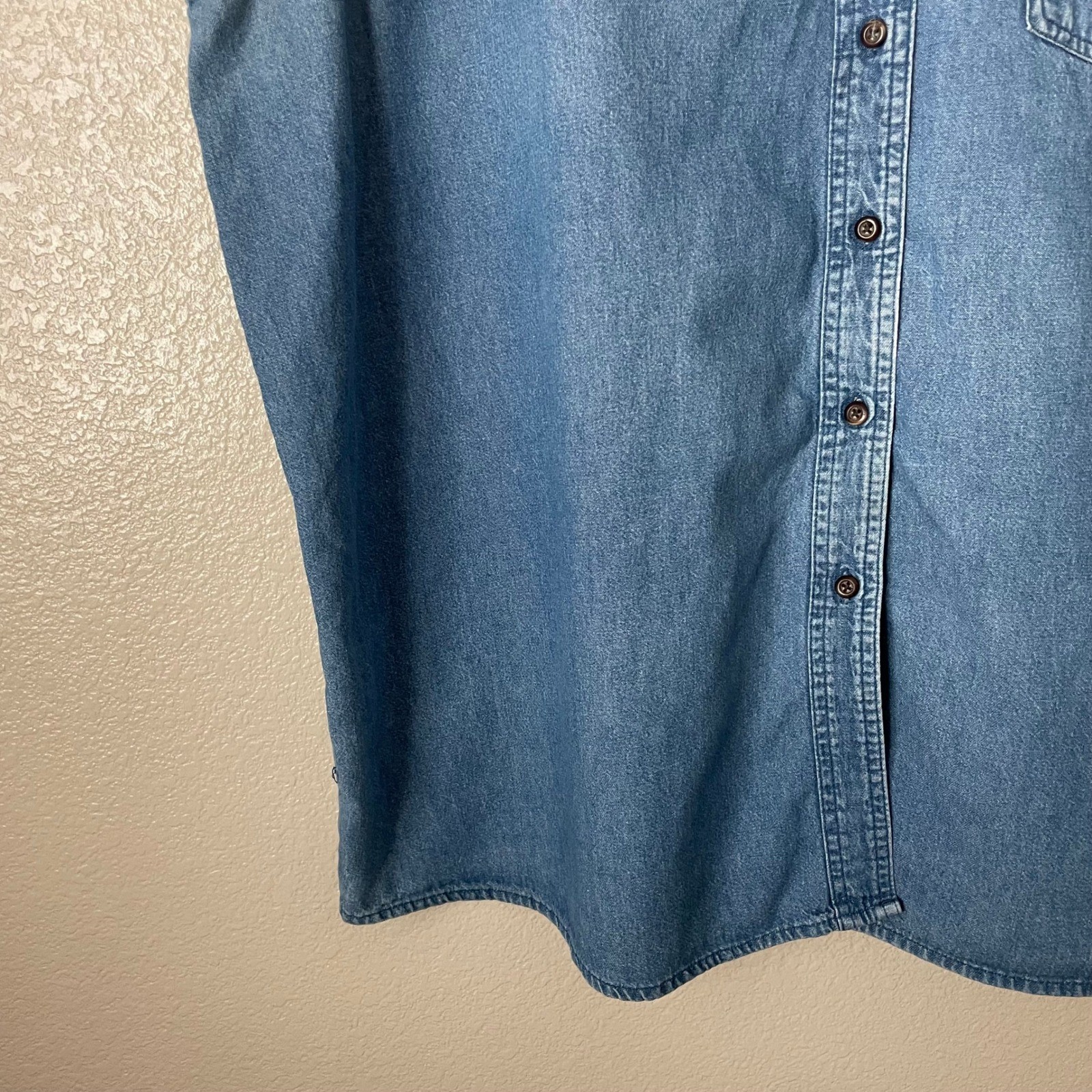 Vintage Looney Tunes Taz Denim Vest Button Down Sleeveless Plus 26/28W Blue Y2K