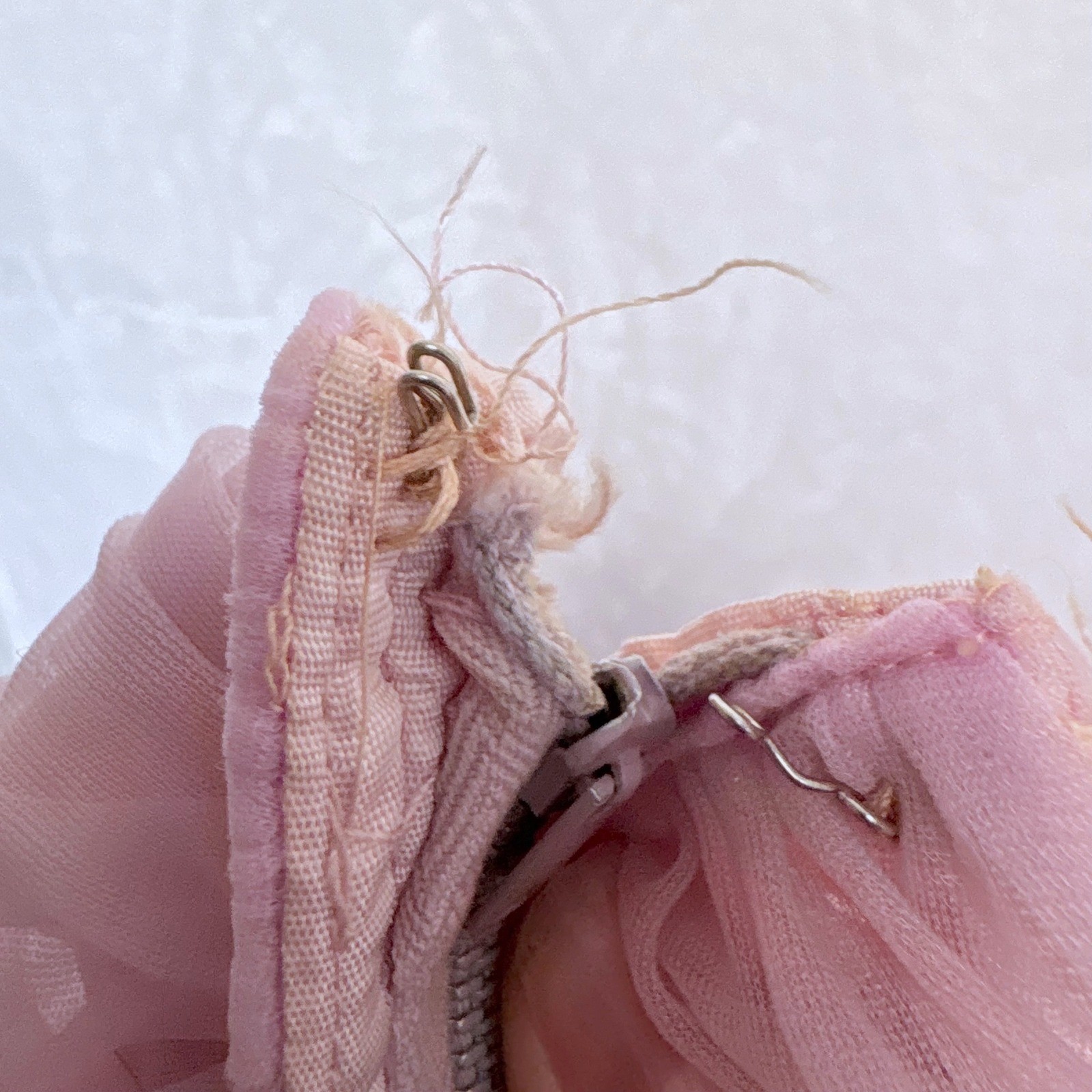 Vintage Lilac Tulle Off Shoulder Tea Length Party Dress Ruched 50s 24 Waist