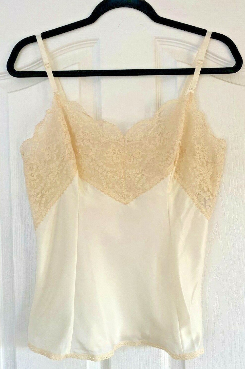Vintage WonderMaid Lace Beige Camisole Lingerie Undergarment Size 36 NOS