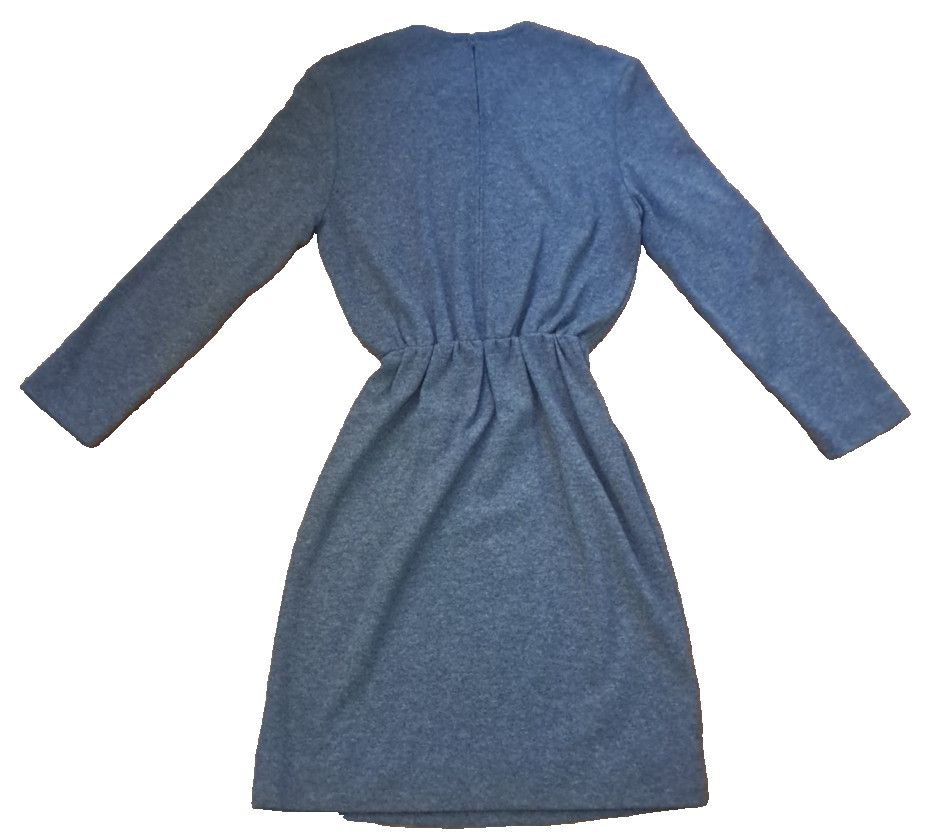 Vintage Willi of California Dress Womens Gray 80s Sweatshirt Elastic Waist M
