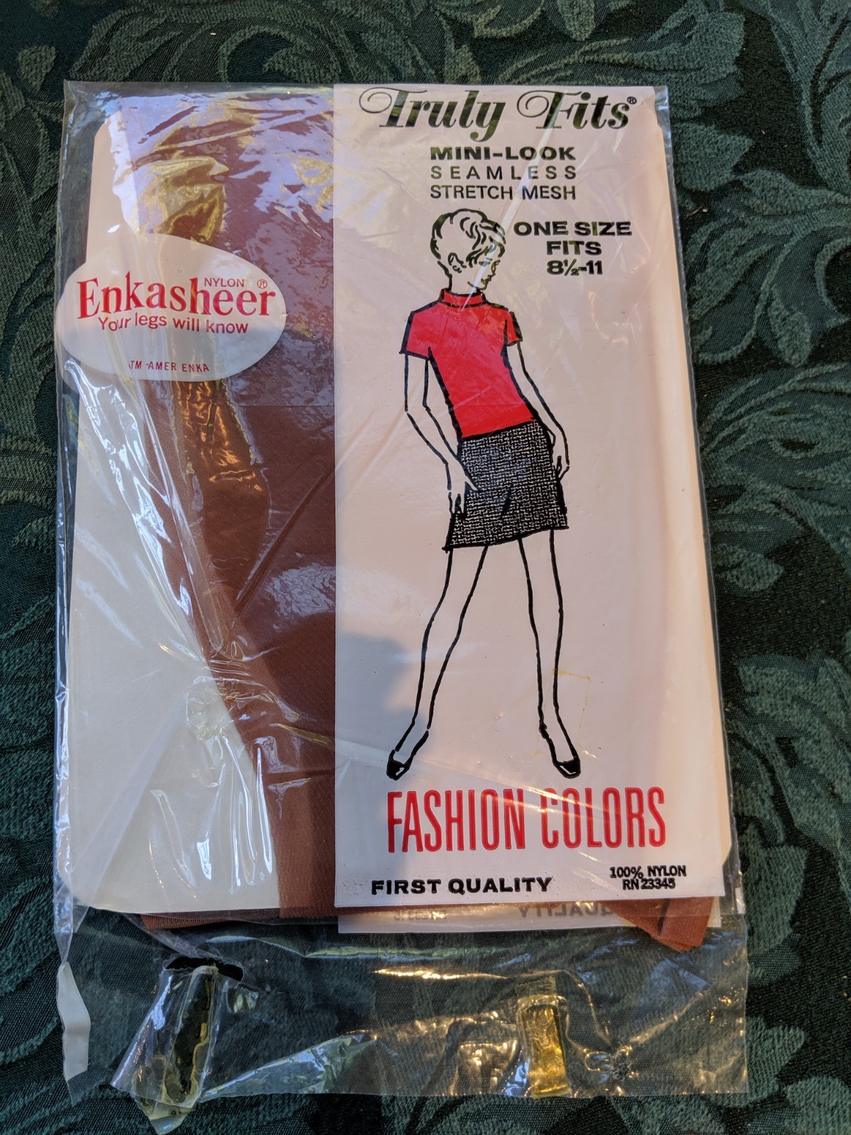Vintage Thigh High Stockings Seamless 1pr Nylons Enkasheer #3
