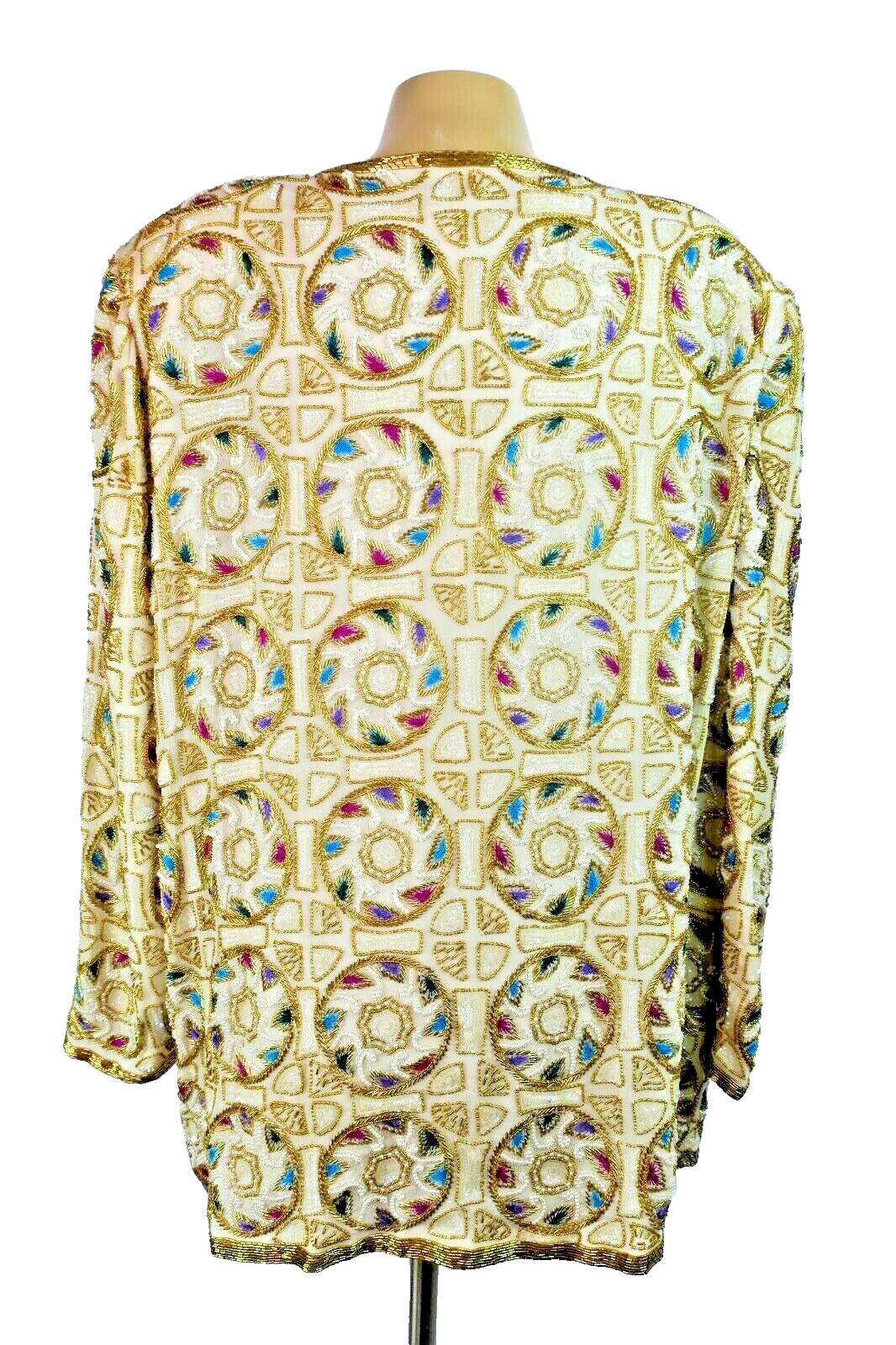 VTG 80s 90s Judith Ann Plus Creations Beaded Embellished Sequin Jacket PLUS 2X