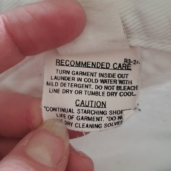 Rockies Vintage Double Yoke Double Button White Jeans Size 13/14 Inseam 36