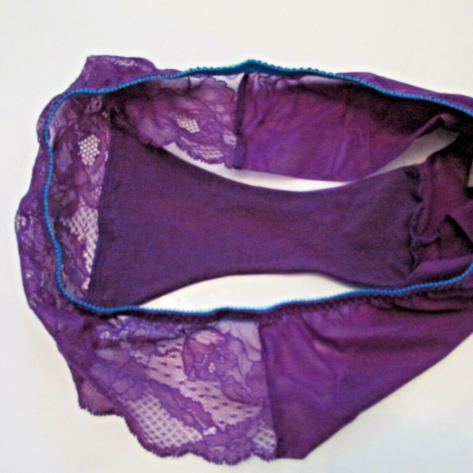 Victoria’s Secret Purple Mesh back Chantilly Lace Front Hiphugger Bikini Panty M