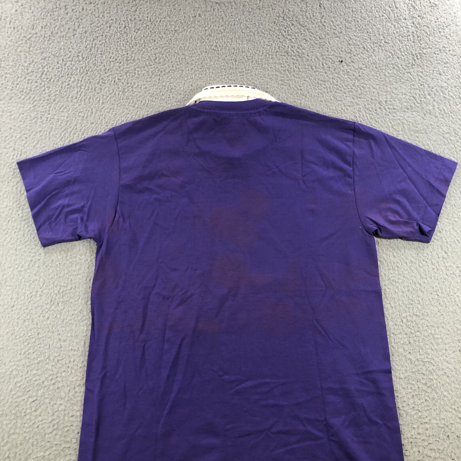 vtg Cracker Barrel T Shirt Women’s M Purple Lace Collar Pansies Flower Single