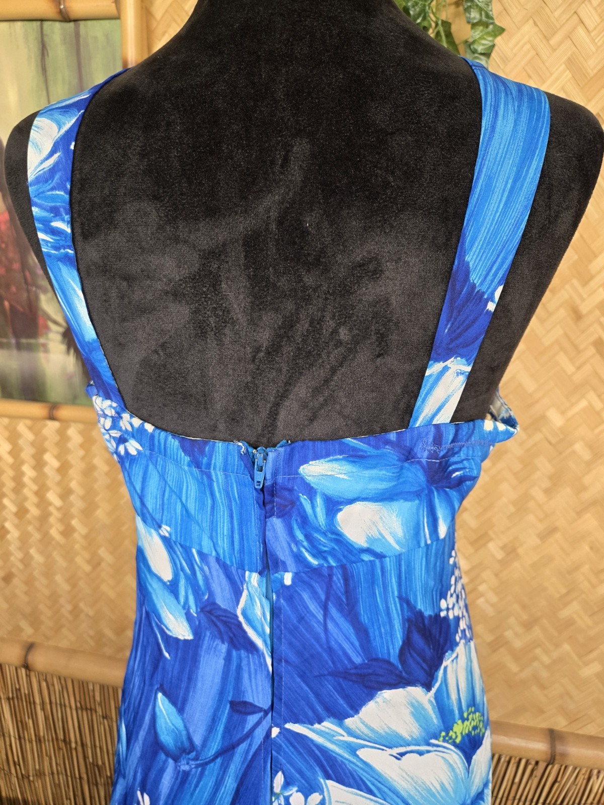 Vintage Waltah Clarke Hawaiian Maxi Aloha Dress w1277