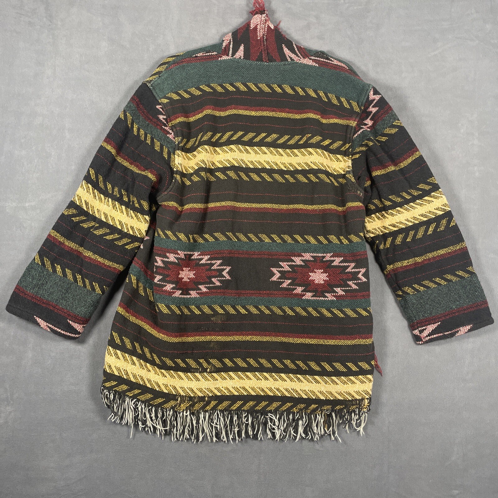 VTG Wrapper Jacket Wrap Womens One SIze Aztec Print Southwestern Coat USA Made