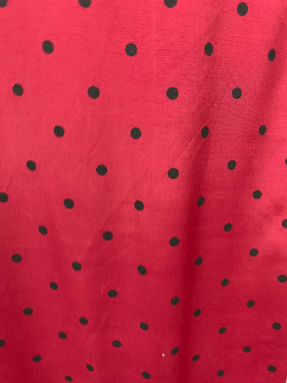 Vintage 1980’s 1990’s Tulip Skirt Burgundy Black Polka Dot Knee Length 28″