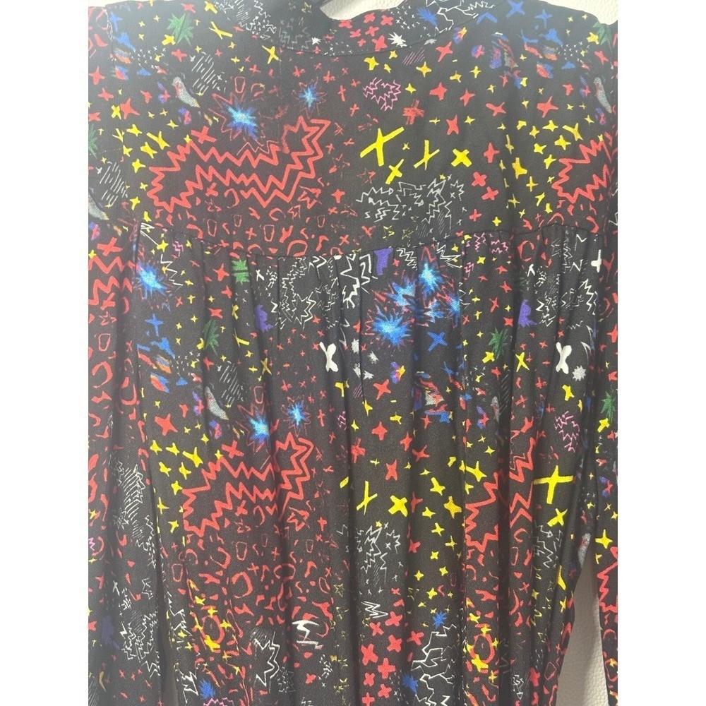 Zadig & Voltaire NWT Retouch Glam Rock Mini Dress Black/Multi Color XS MSRP $498