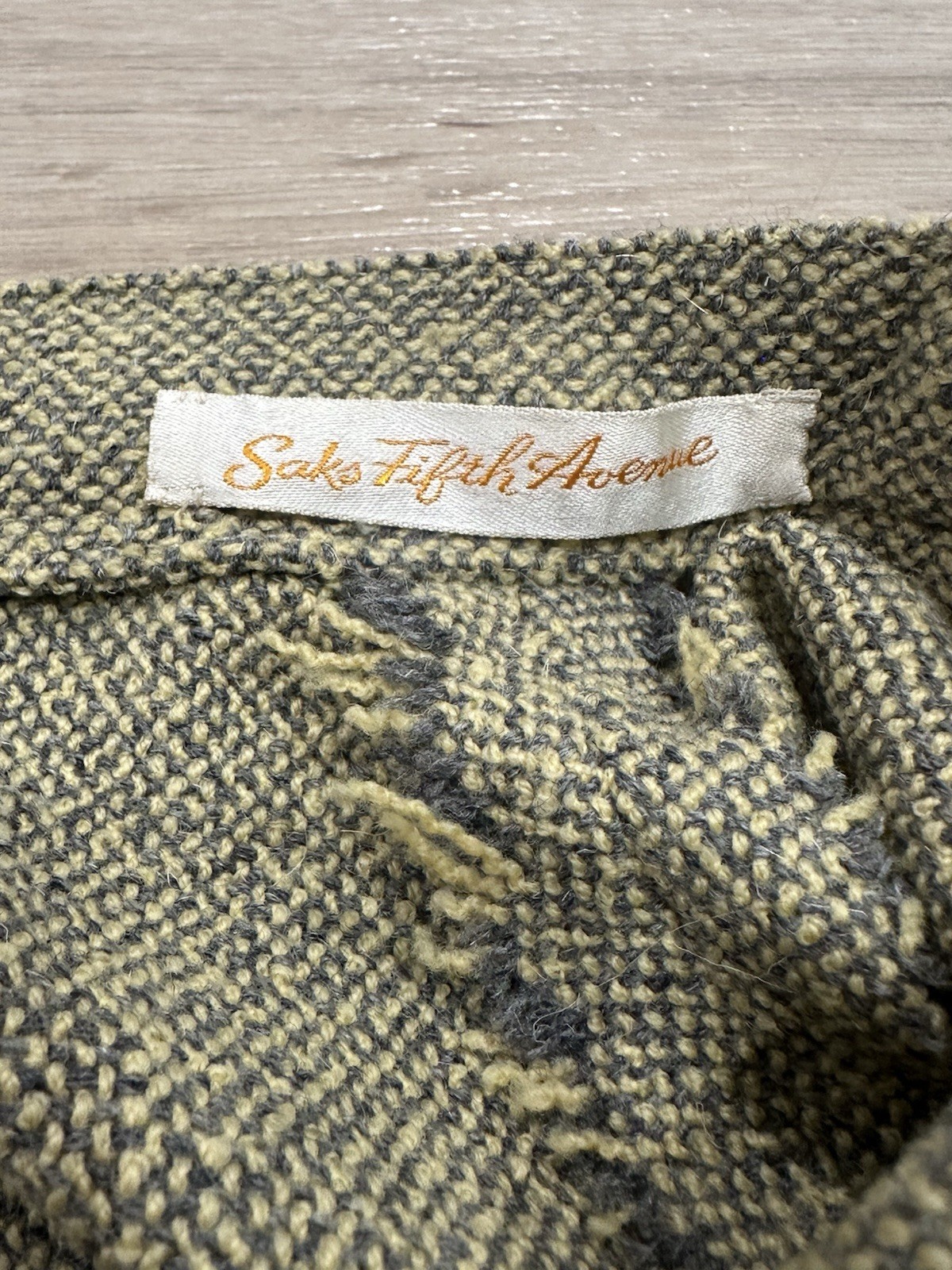 Vintage Saks Fifth Avenue Textured Mod A-Line Twiggy CONMAR Hook Loop 60s Skirt