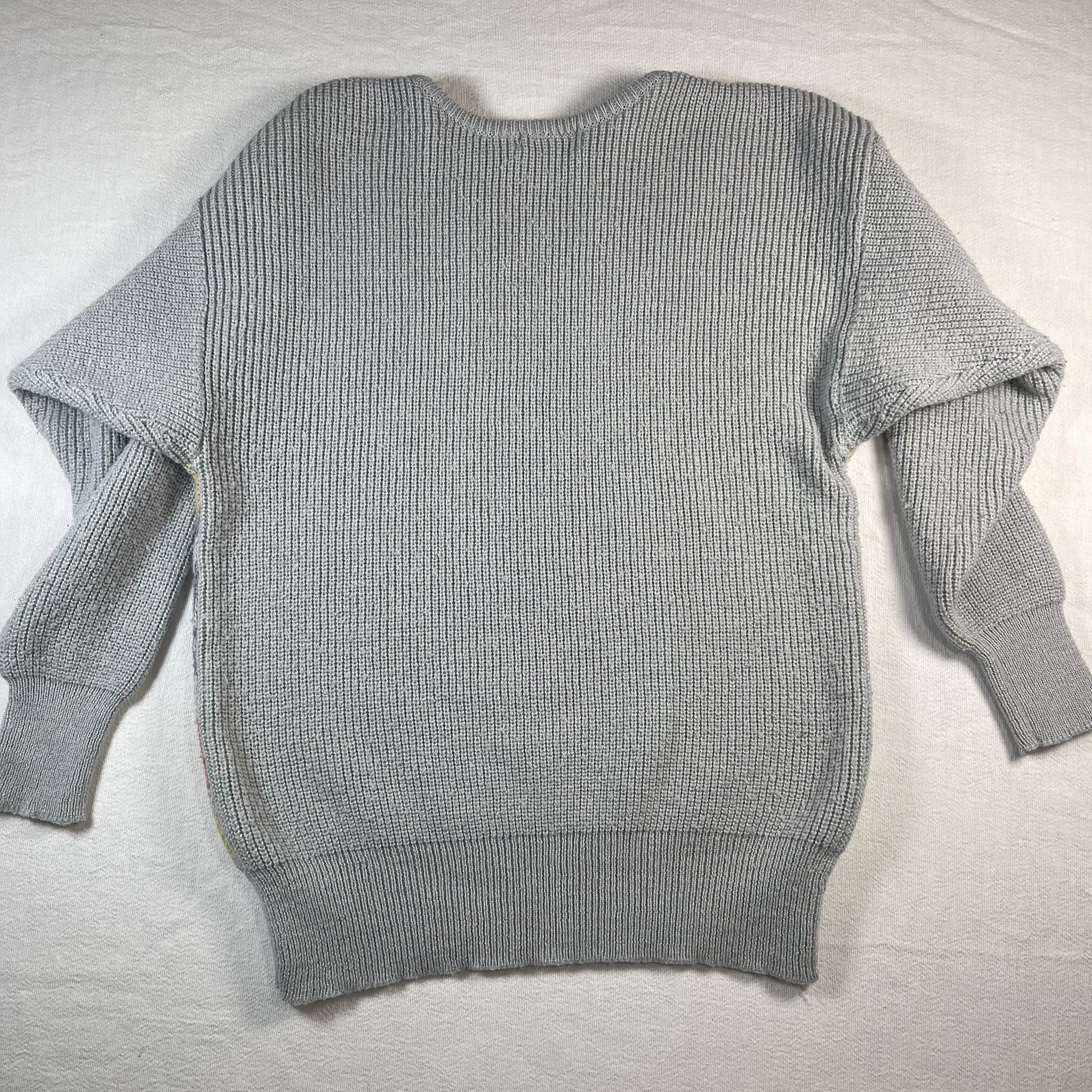 Ducks in the reeds Knit Sweater, mallard grey blue pink yellow animal print