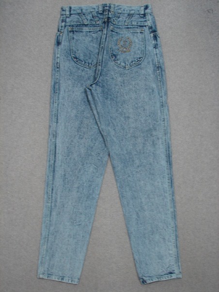 OF03435 VINTAGE 1970s ***GITANO*** HIGH WAIST WOMENS JEANS sz12L ACID WASH