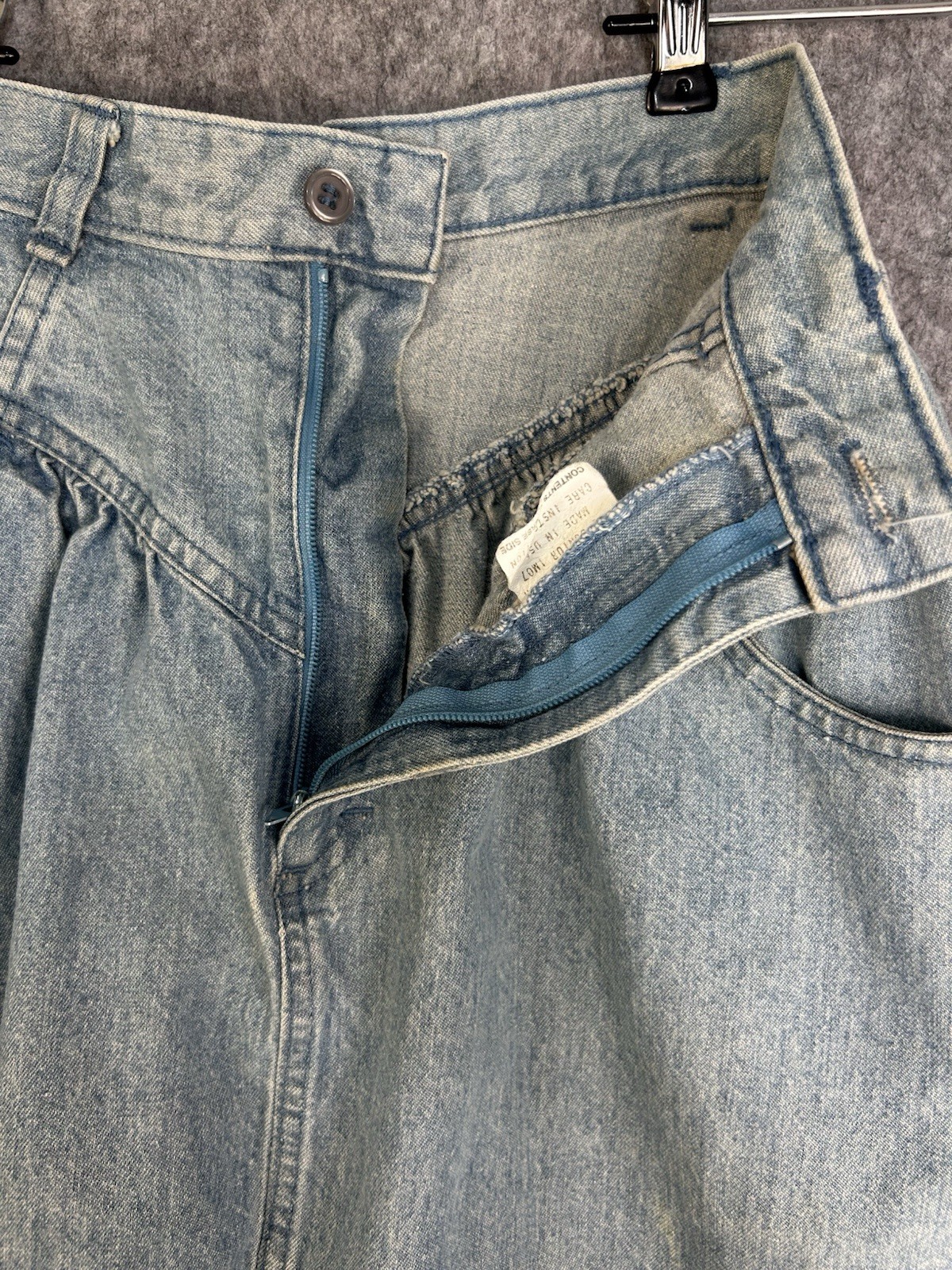 VTG Venezia Women’s Skirt Blue Jean Denim Long 100% Country Western Junior 5