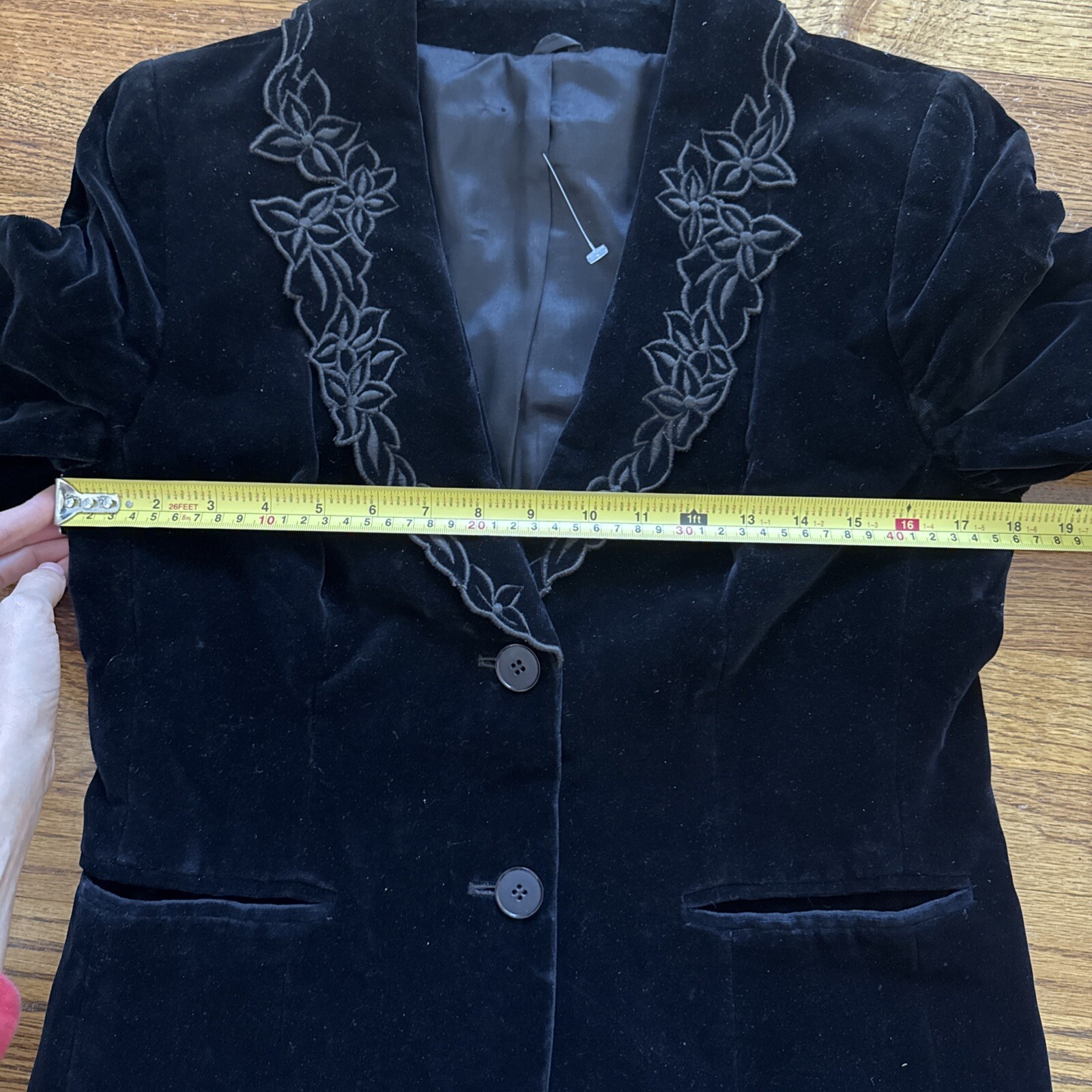 Vtg 60s Harrods Mono London Womens Black Jacket Blazer Size 10