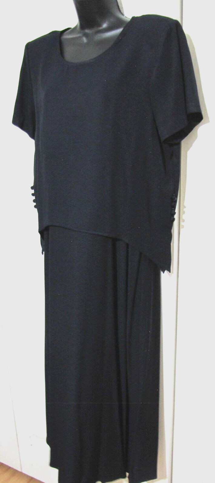 VTG Bedford Fair Lifestyle 2 piece dress Maxi short-sleeve navy-blue woman 12/14