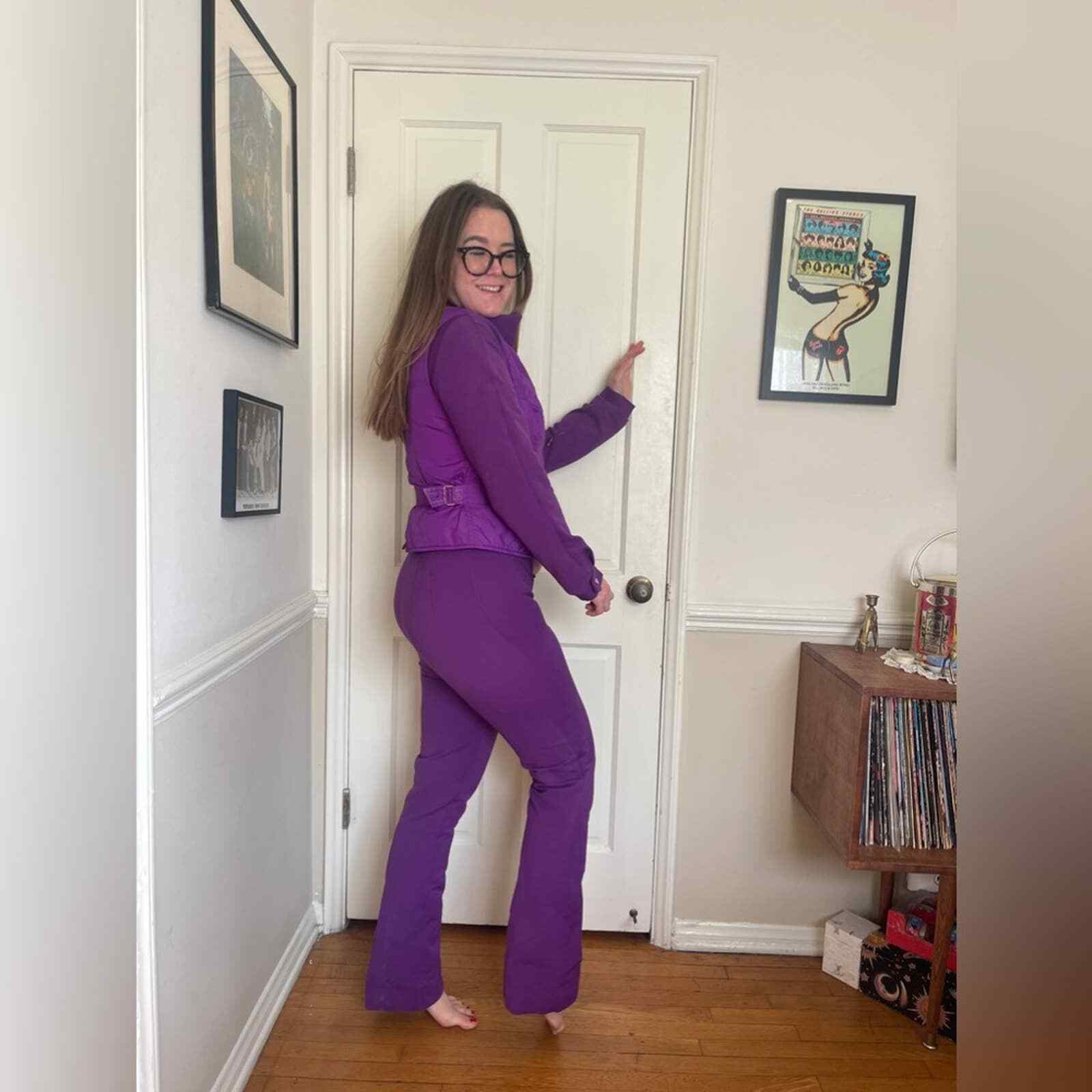 70s Vintage Roffe Purple Snow Suit with Matching Vest