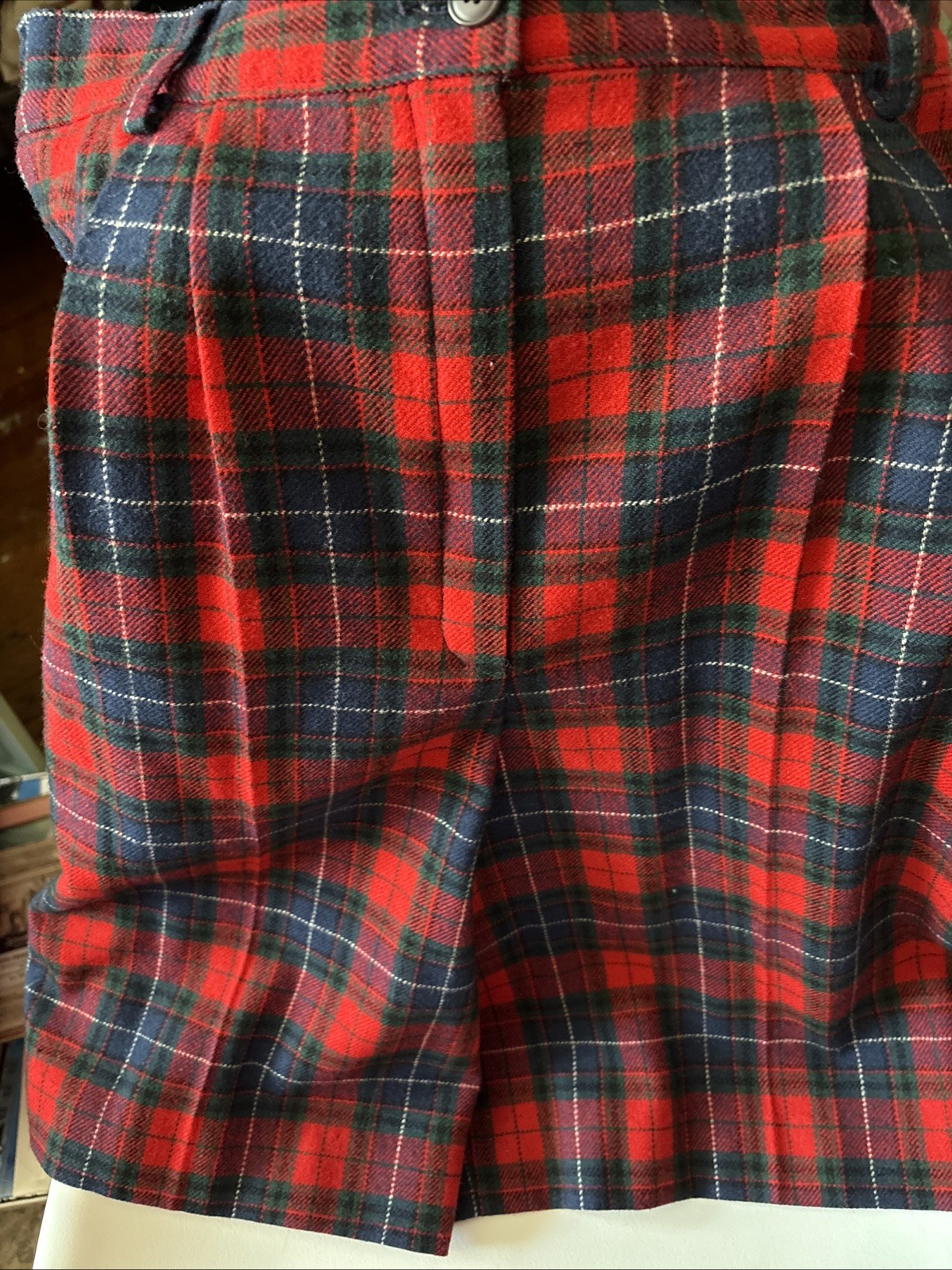 Vintage Women’s Pendleton Authentic Mason Tartan 100% Wool Size 12 Shorts USA