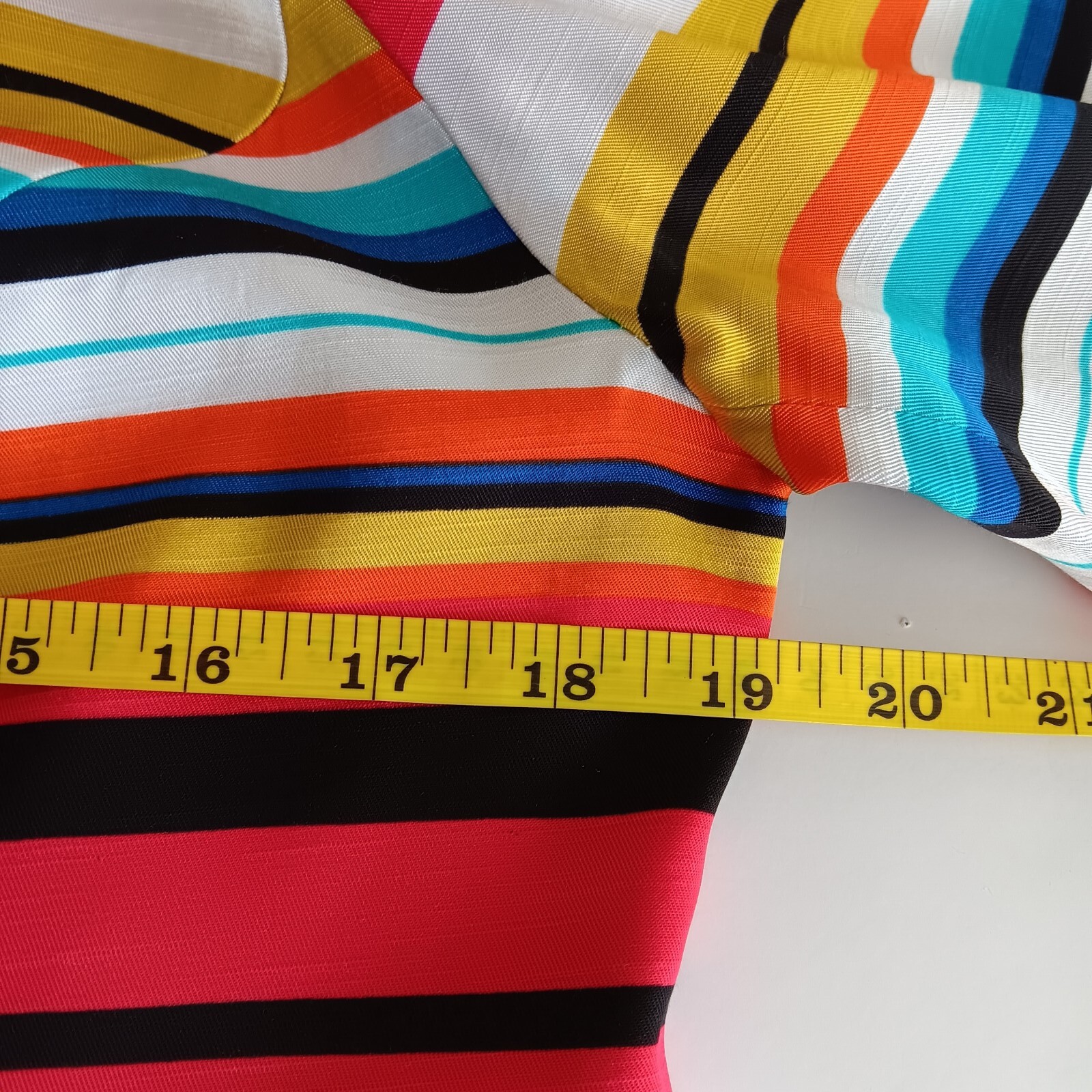 VTG Mishca Collared Rainbow Stripe Multi Color Full Zip Blazer Jacket Sz Large