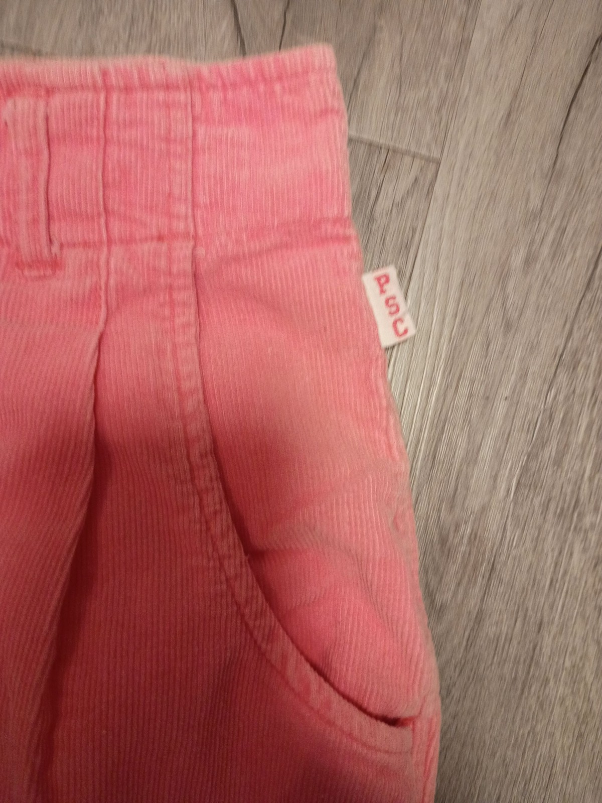 Paris Sport Club Pink Corduroy High Rise Tapered Pants Button Hem size 5