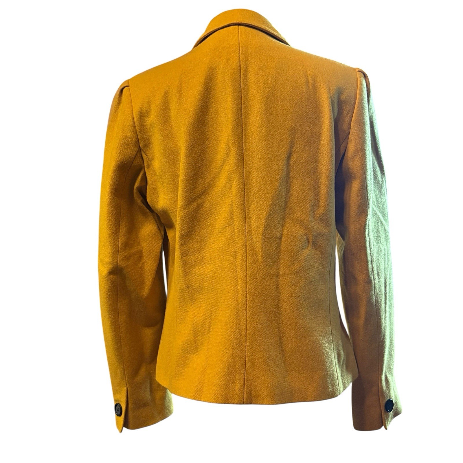 Peabody House Women’s 11/12 Tailored Lined Gold Blazer Wool Blend Korea
